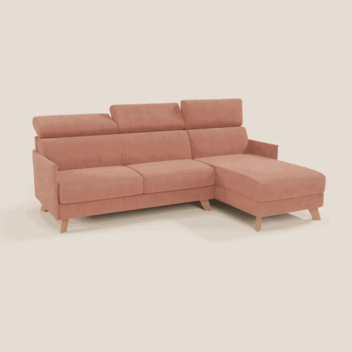 Sole Canapé d'angle convertible avec chaise longue avec coffre et têtières inclinables - tissu détachable T23 - Image 110