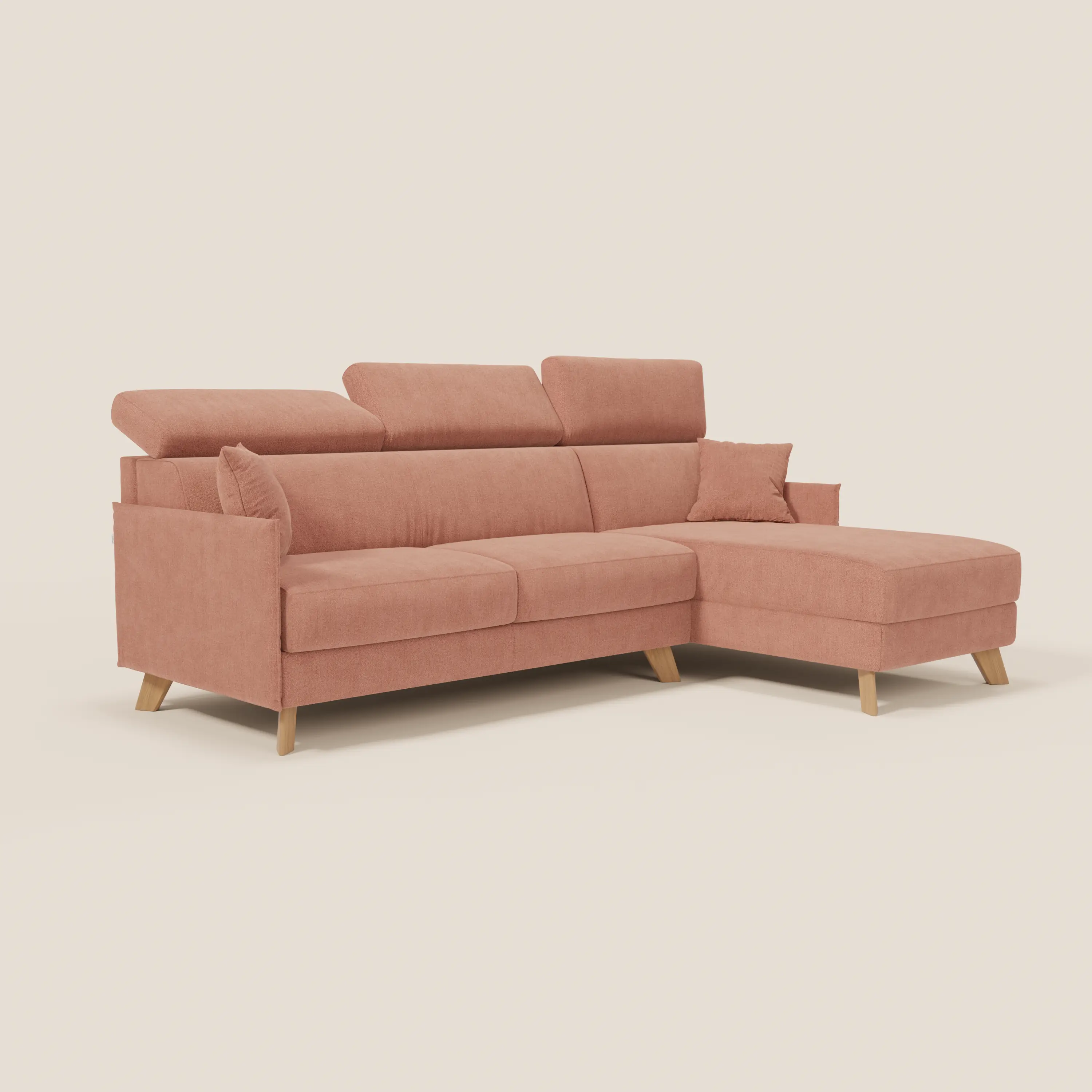 Sole Canapé d'angle convertible avec chaise longue avec coffre et têtières inclinables - tissu détachable T23 - Image 111