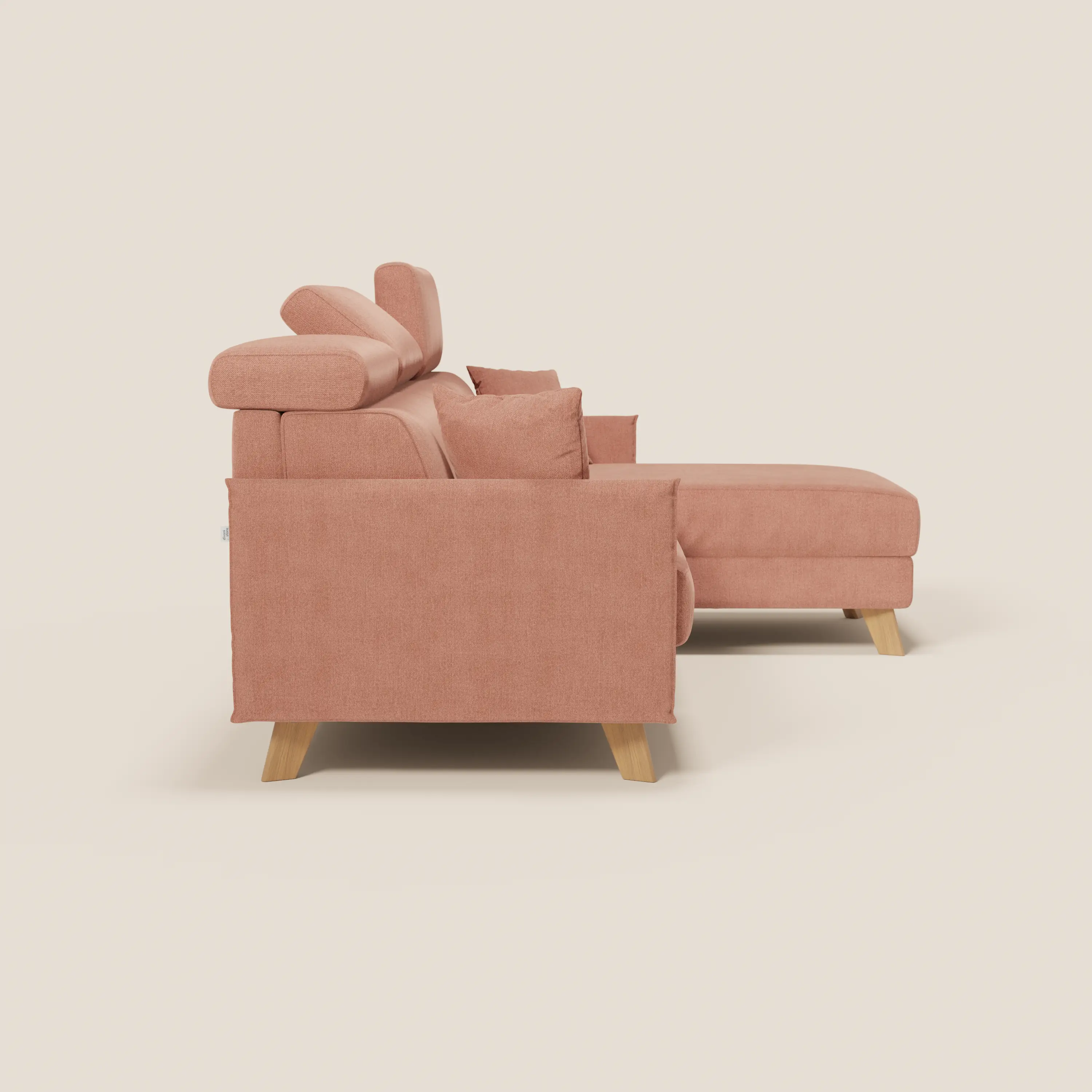 Sole Canapé d'angle convertible avec chaise longue avec coffre et têtières inclinables - tissu détachable T23 - Image 116