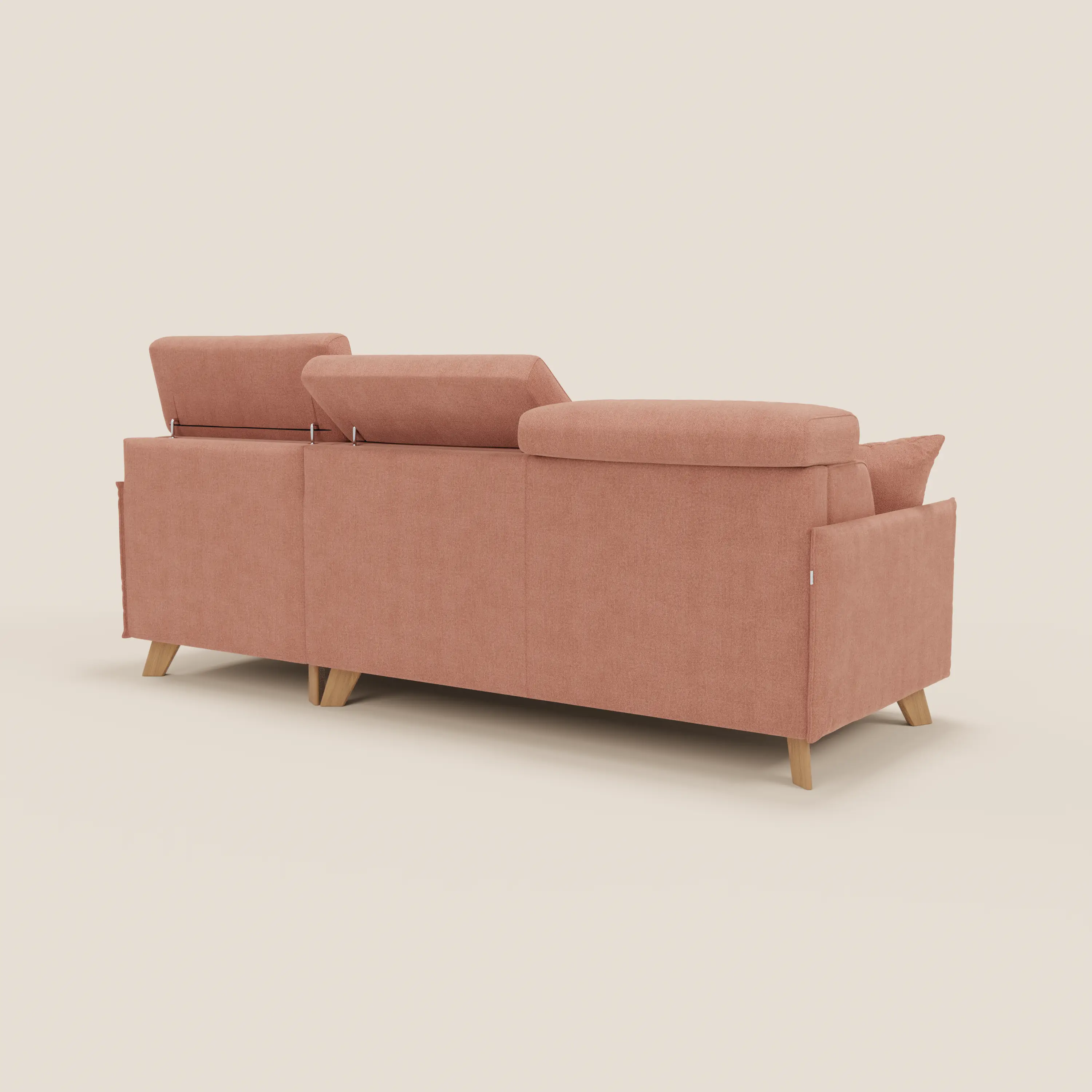 Sole Canapé d'angle convertible avec chaise longue avec coffre et têtières inclinables - tissu détachable T23 - Image 119