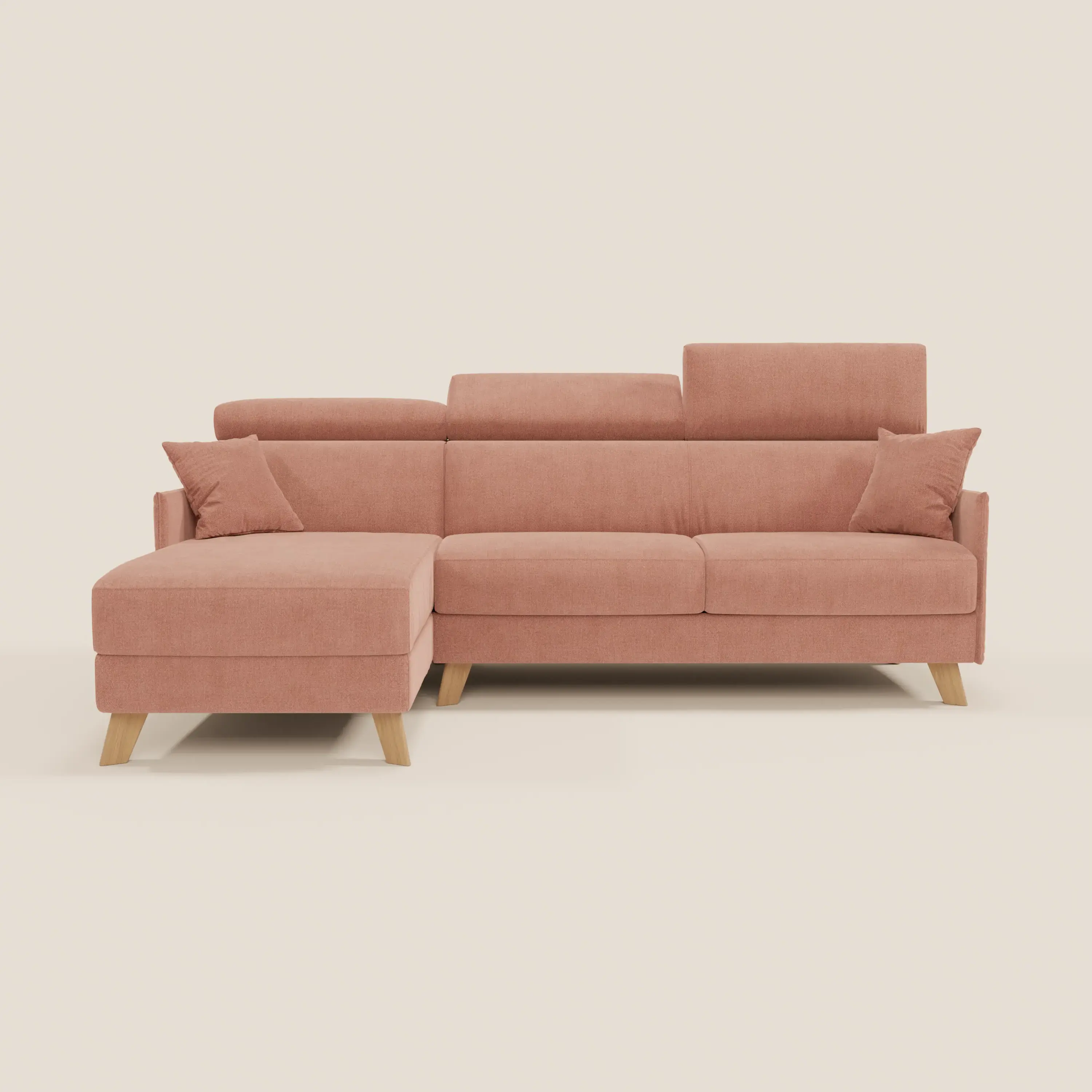 Sole Canapé d'angle convertible avec chaise longue avec coffre et têtières inclinables - tissu détachable T23 - Image 121