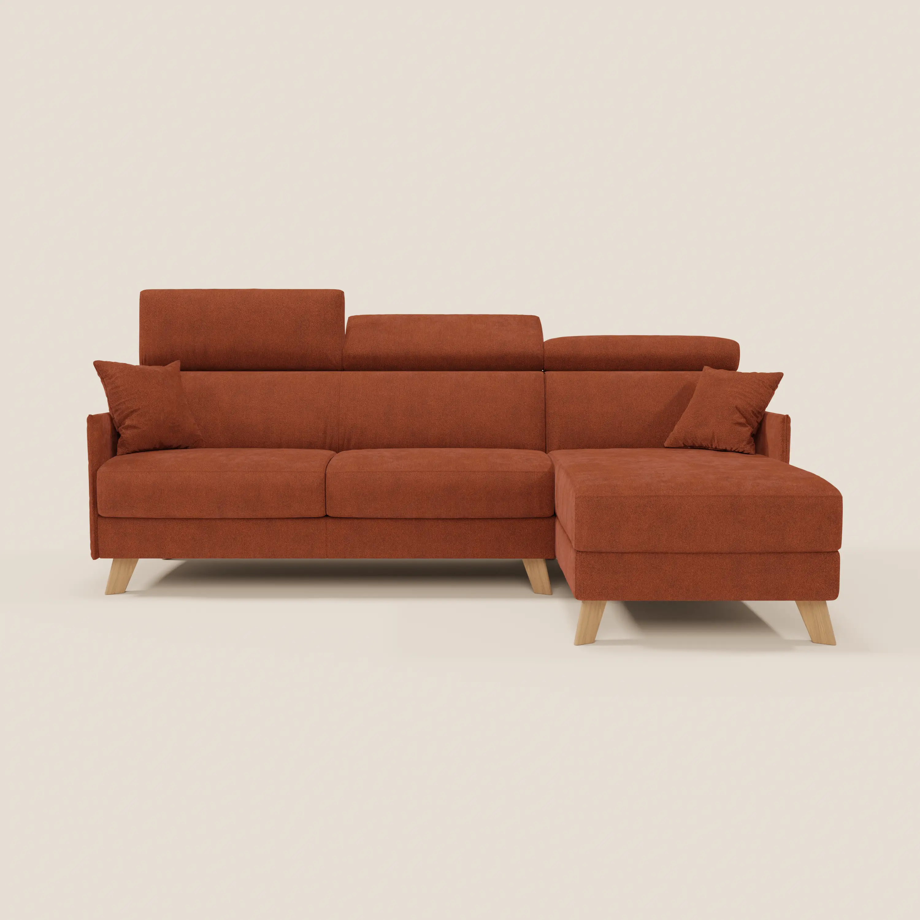 Sole Canapé d'angle convertible avec chaise longue avec coffre et têtières inclinables - tissu détachable T23 - Image 124