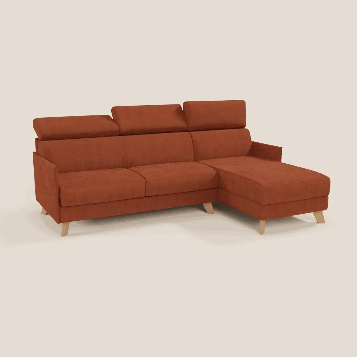 Sole Canapé d'angle convertible avec chaise longue avec coffre et têtières inclinables - tissu détachable T23 - Image 125