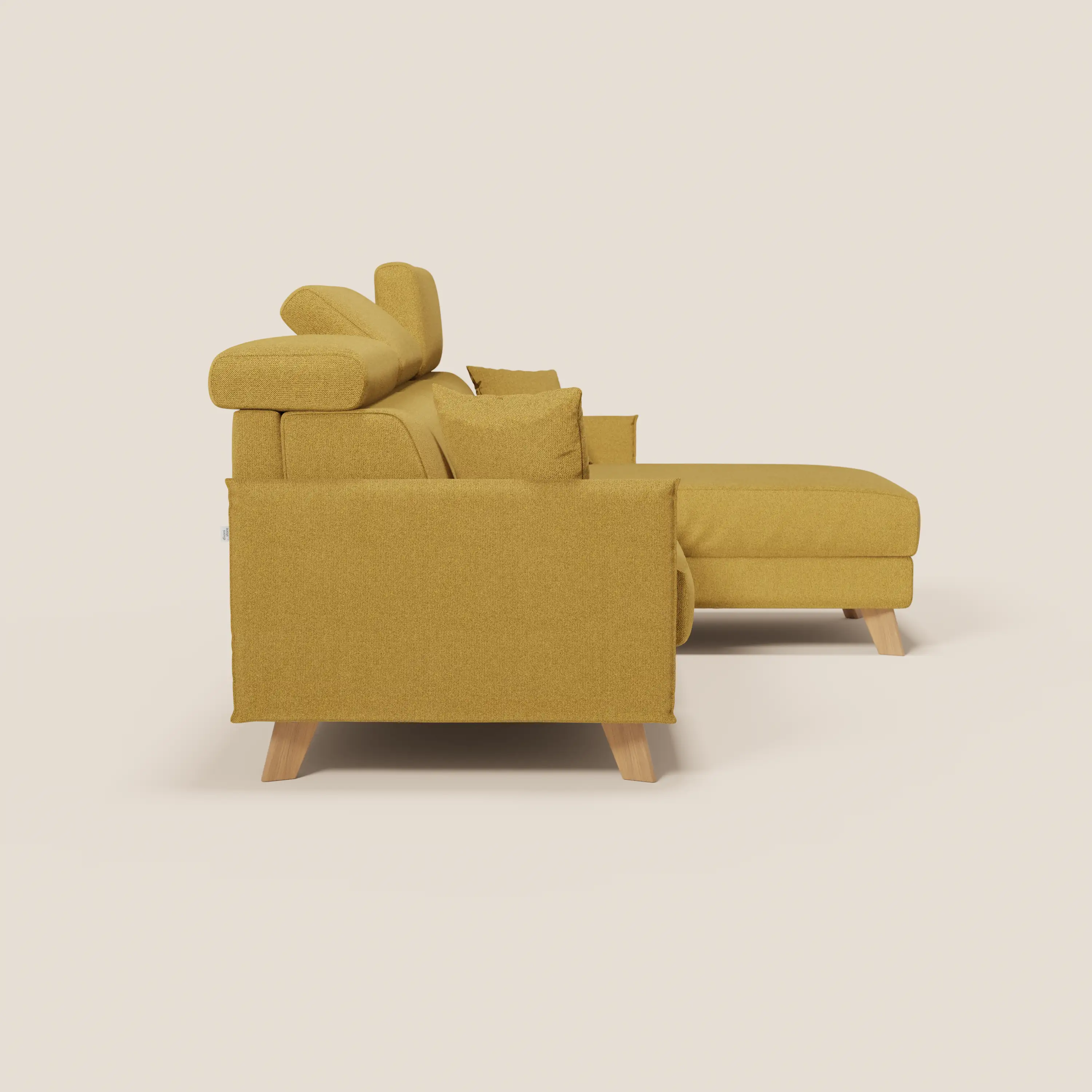 Sole Canapé d'angle convertible avec chaise longue avec coffre et têtières inclinables - tissu détachable T23 - Image 13