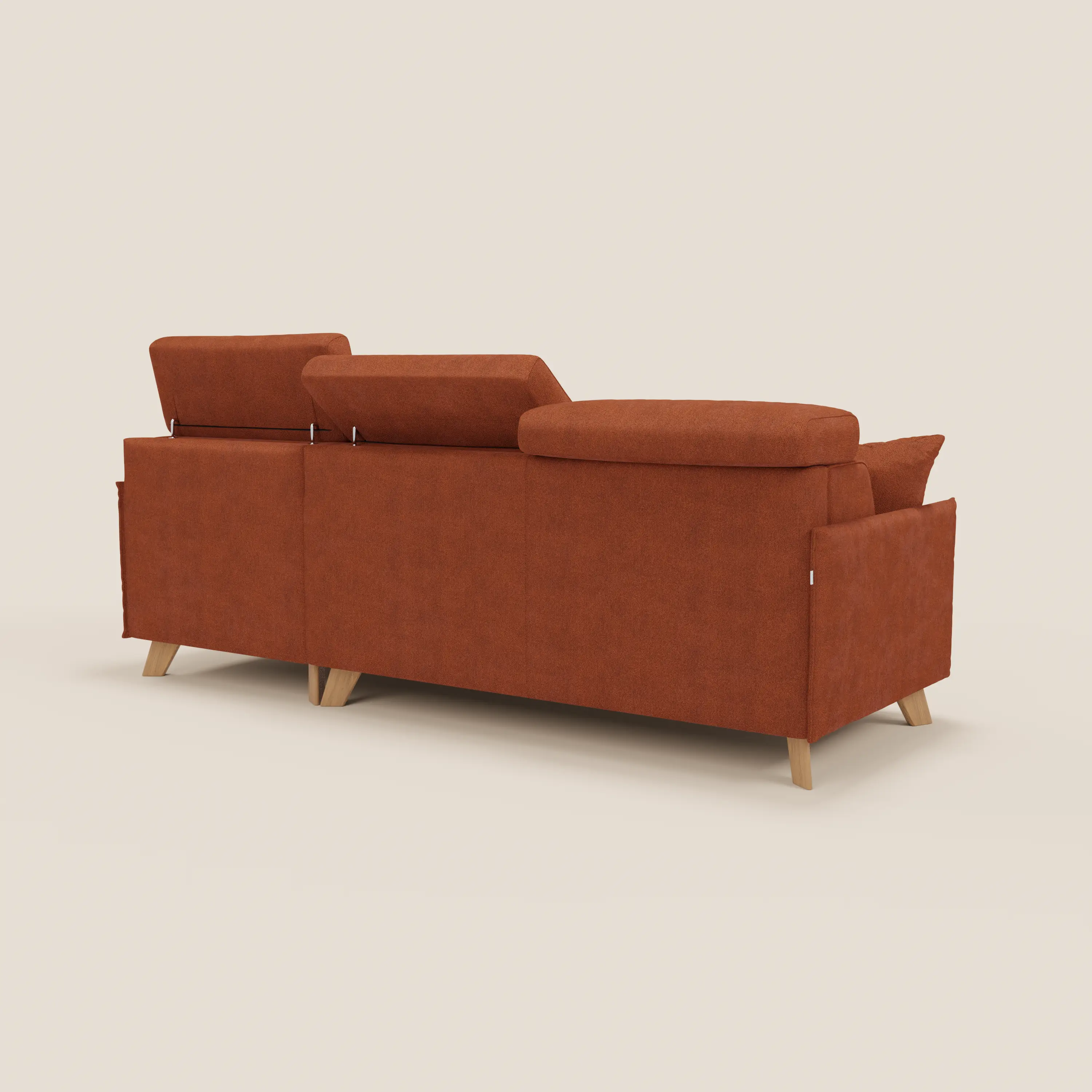 Sole Canapé d'angle convertible avec chaise longue avec coffre et têtières inclinables - tissu détachable T23 - Image 134