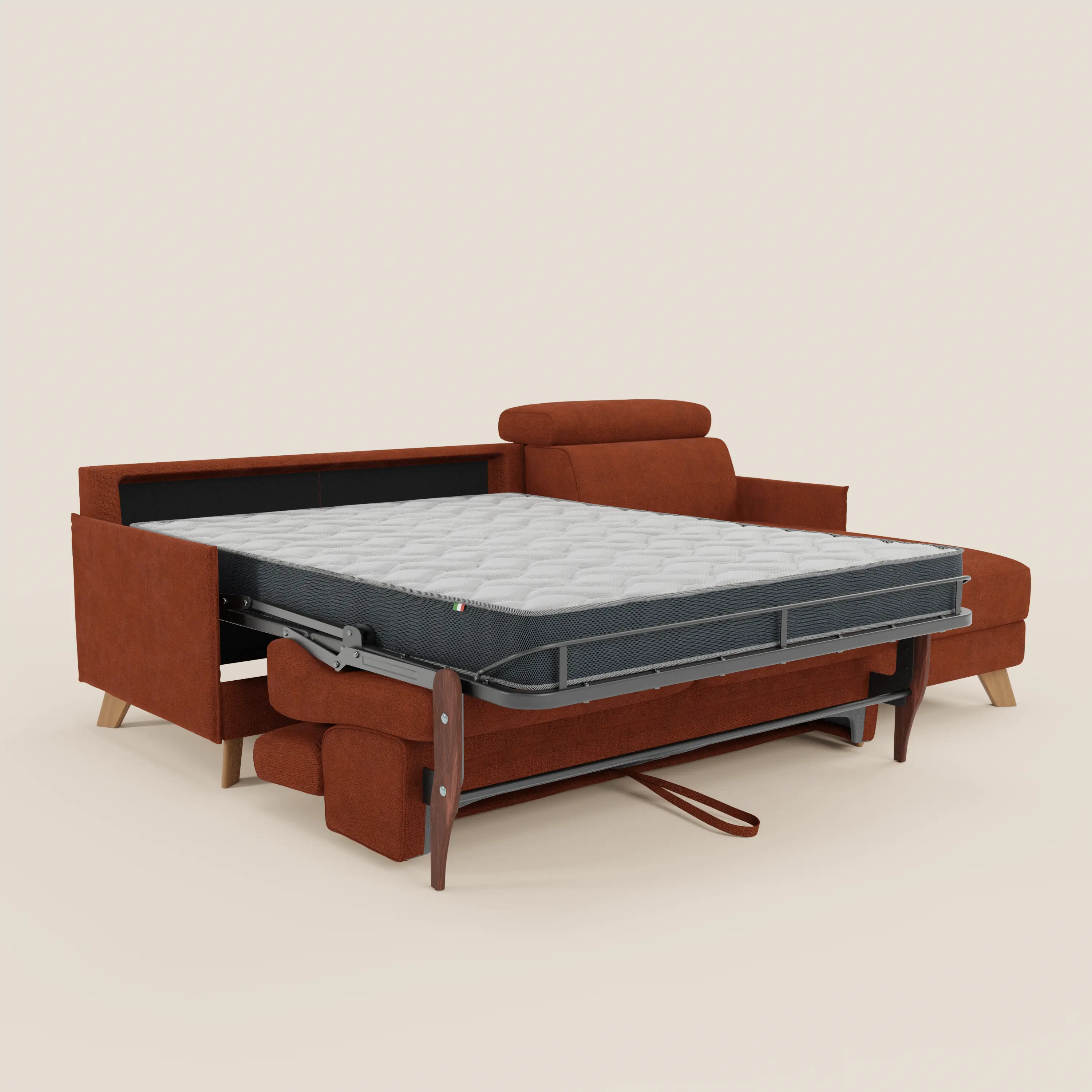 Sole Canapé d'angle convertible avec chaise longue avec coffre et têtières inclinables - tissu détachable T23 - Image 135