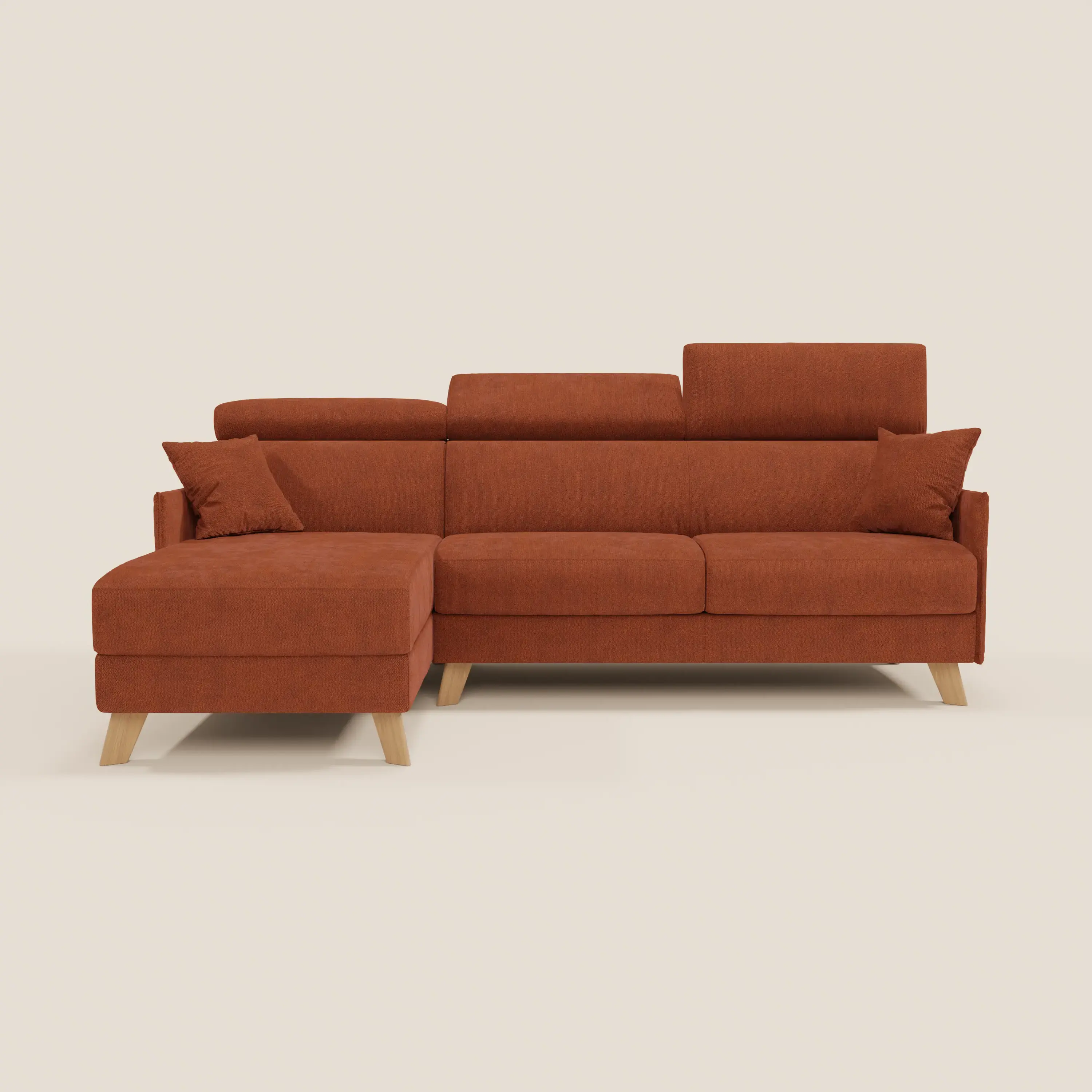 Sole Canapé d'angle convertible avec chaise longue avec coffre et têtières inclinables - tissu détachable T23 - Image 136