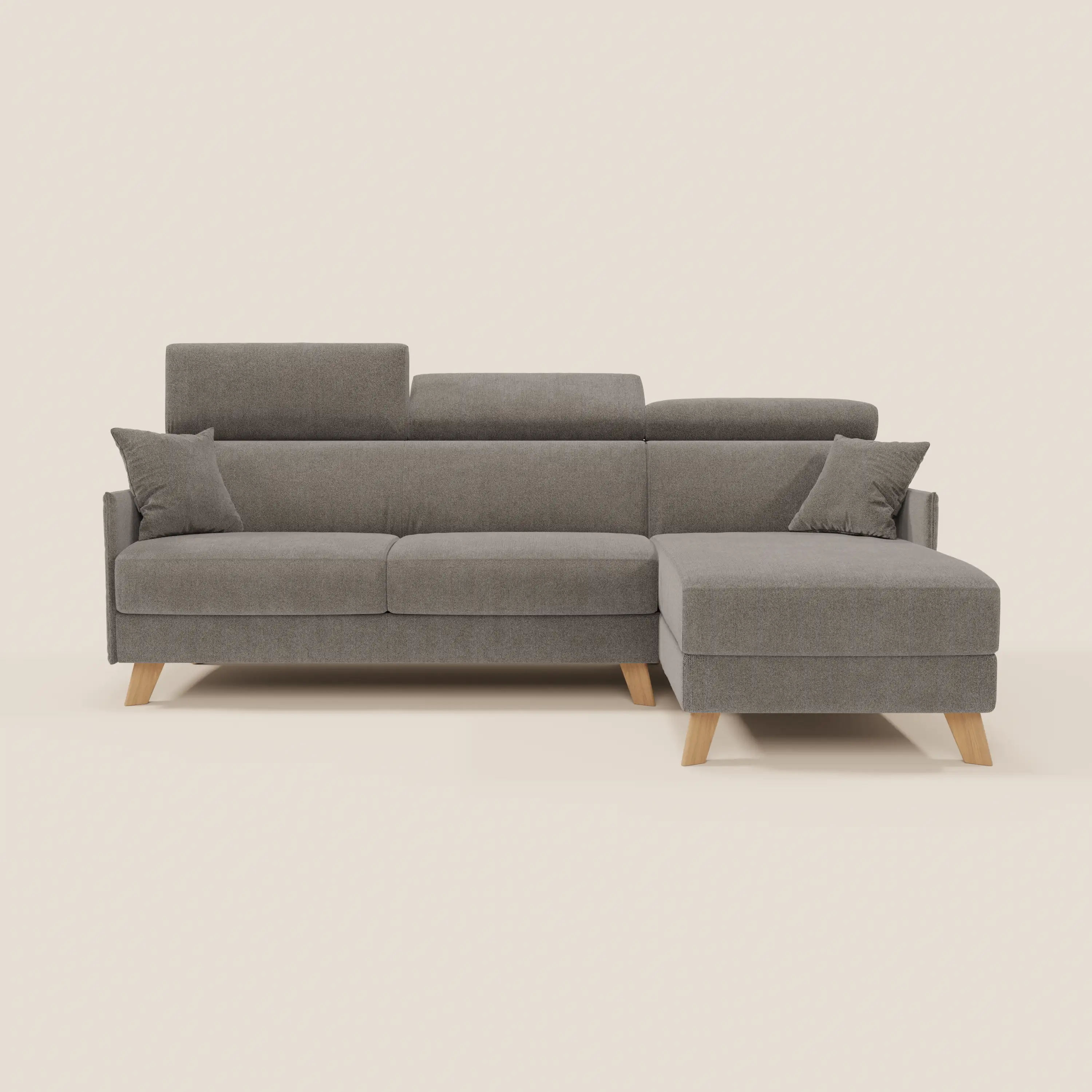 Sole Canapé d'angle convertible avec chaise longue avec coffre et têtières inclinables - tissu détachable T23 - Image 139