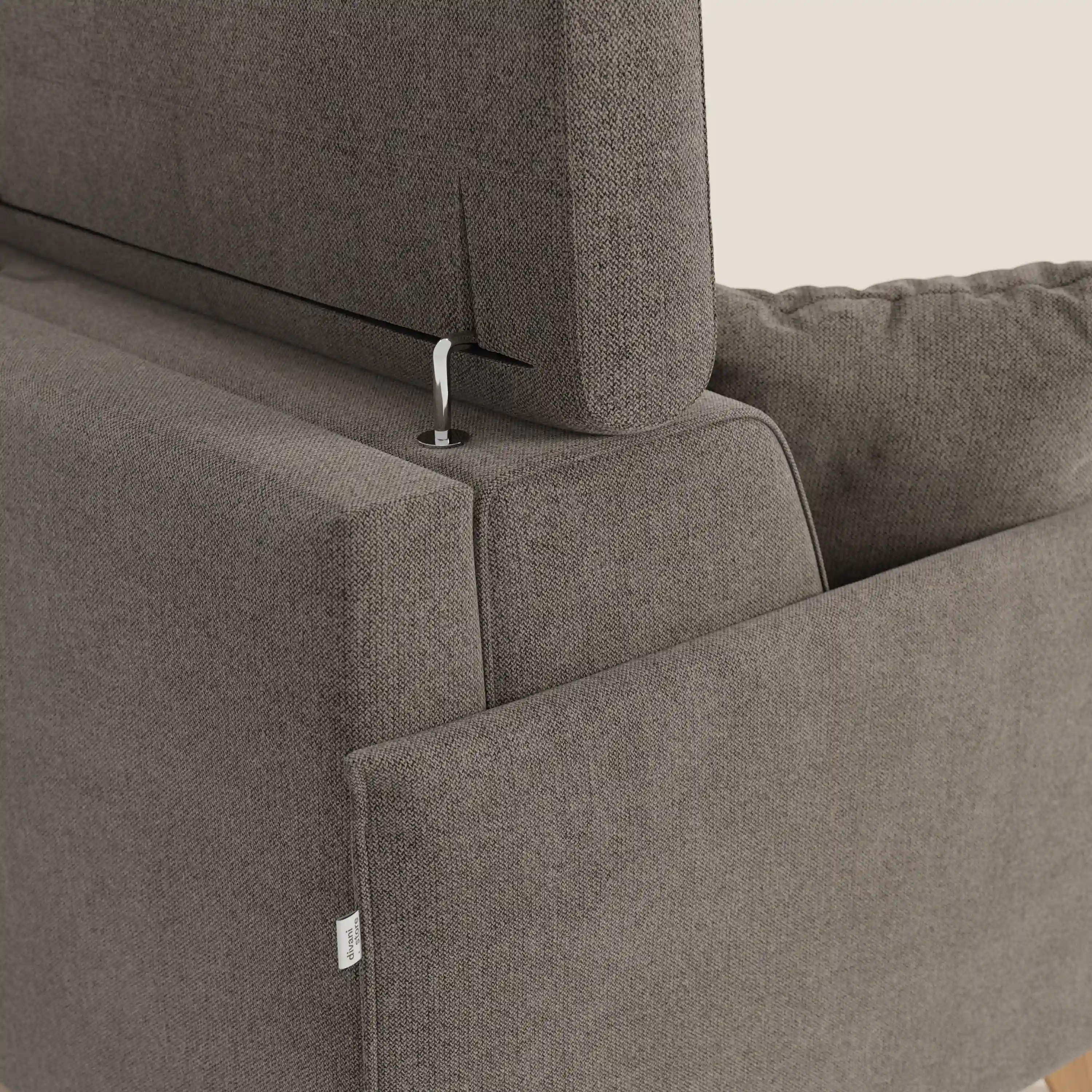 Sole Canapé d'angle convertible avec chaise longue avec coffre et têtières inclinables - tissu détachable T23 - Image 147