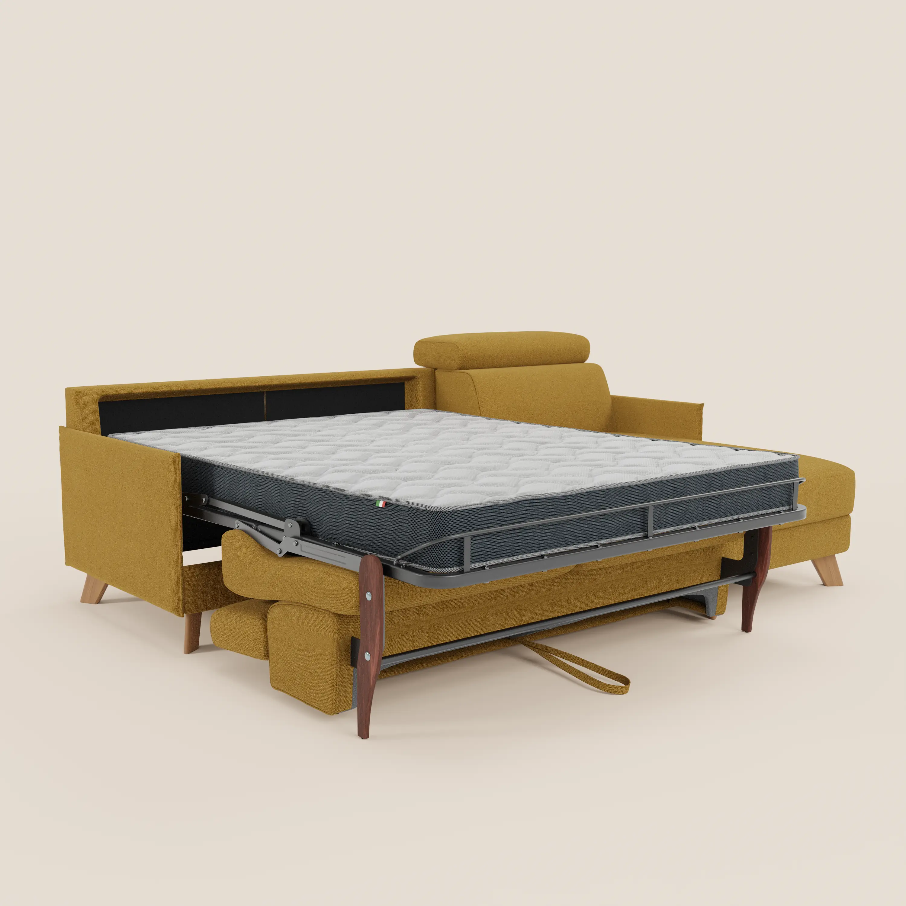 Sole Canapé d'angle convertible avec chaise longue avec coffre et têtières inclinables - tissu détachable T23 - Image 15