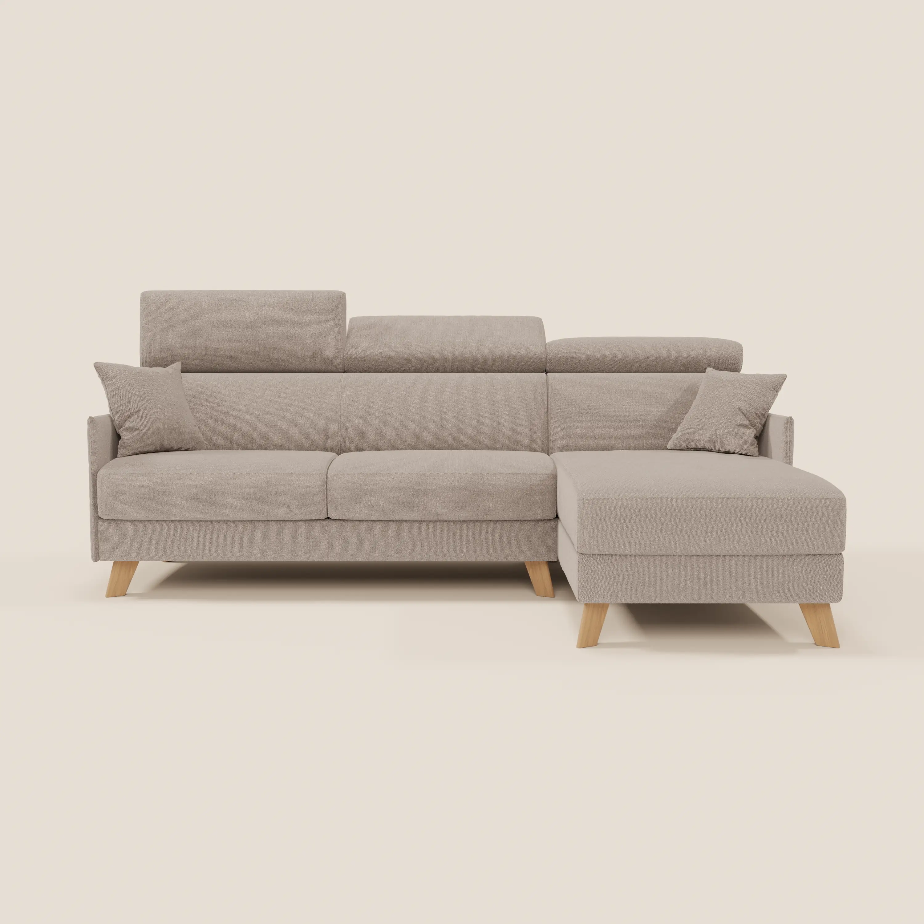 Sole Canapé d'angle convertible avec chaise longue avec coffre et têtières inclinables - tissu détachable T23 - Image 154