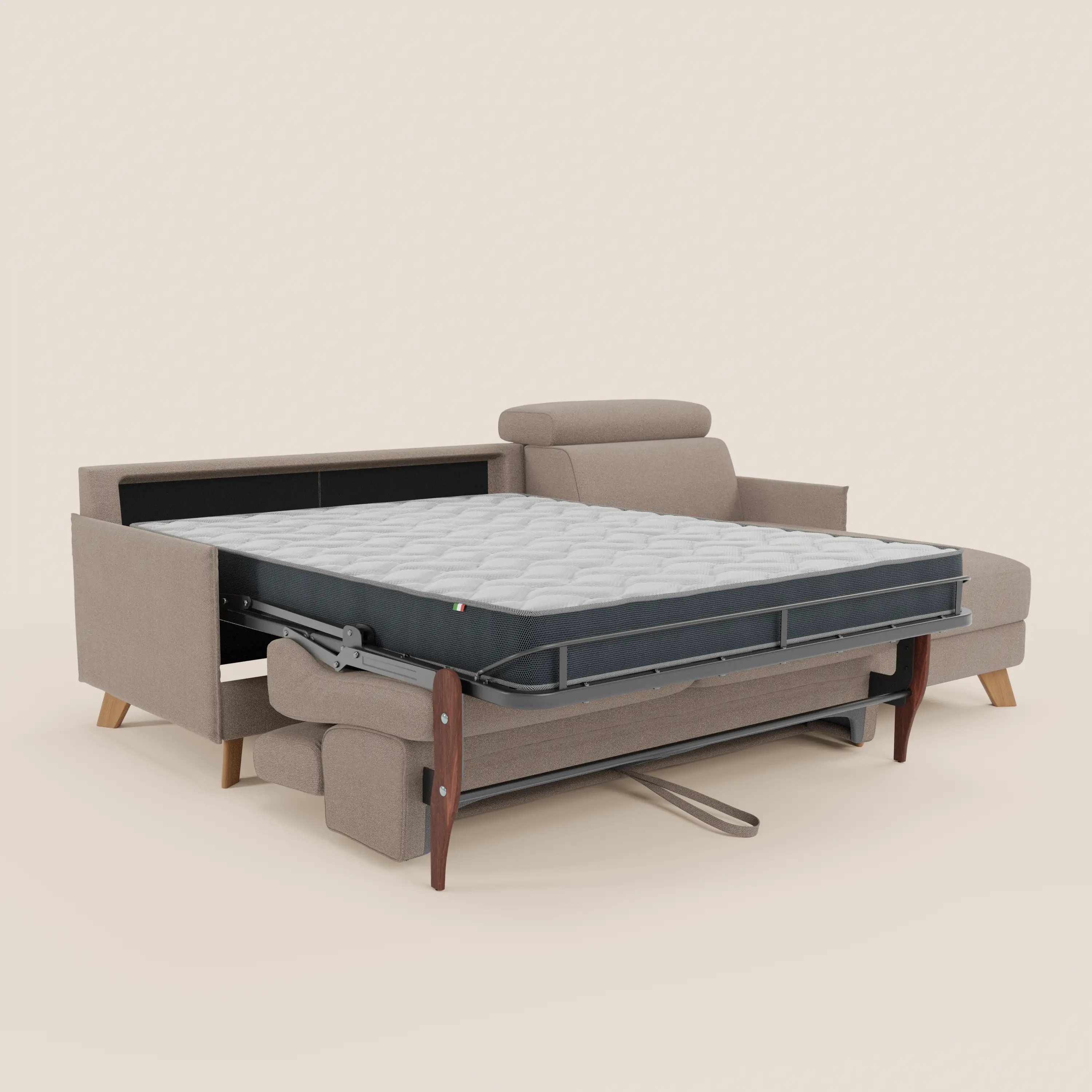 Sole Canapé d'angle convertible avec chaise longue avec coffre et têtières inclinables - tissu détachable T23 - Image 165