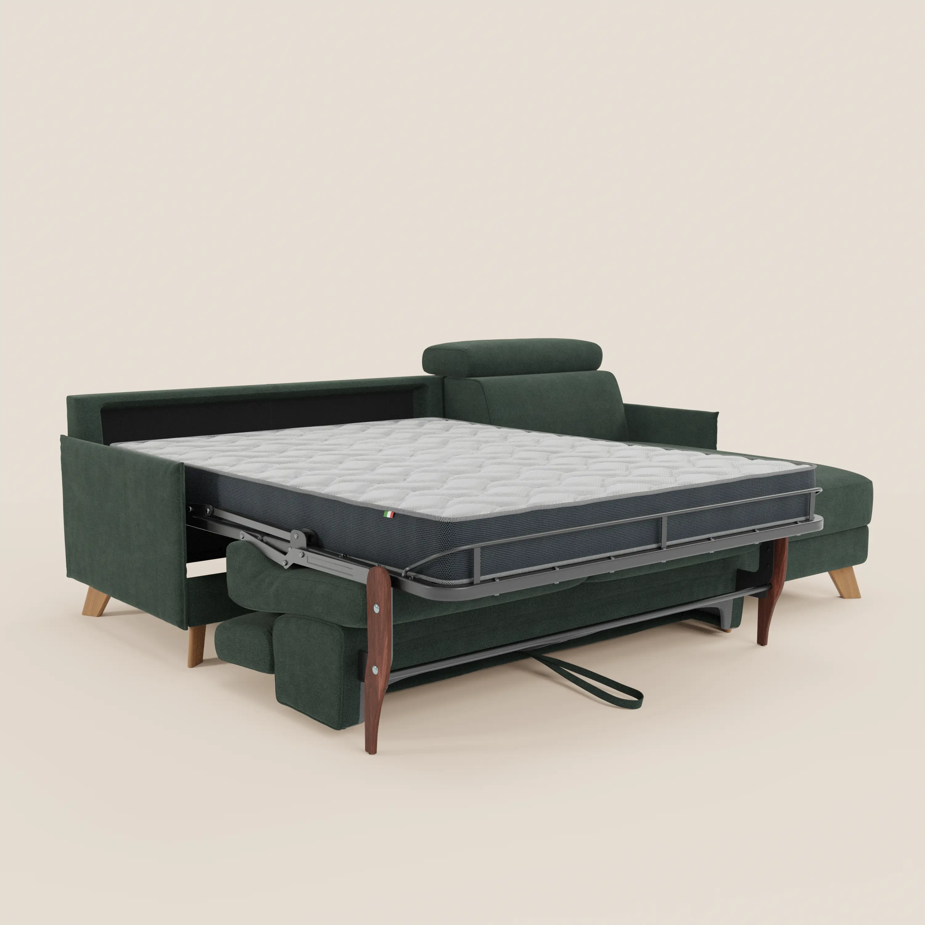 Sole Canapé d'angle convertible avec chaise longue avec coffre et têtières inclinables - tissu détachable T23 - Image 180