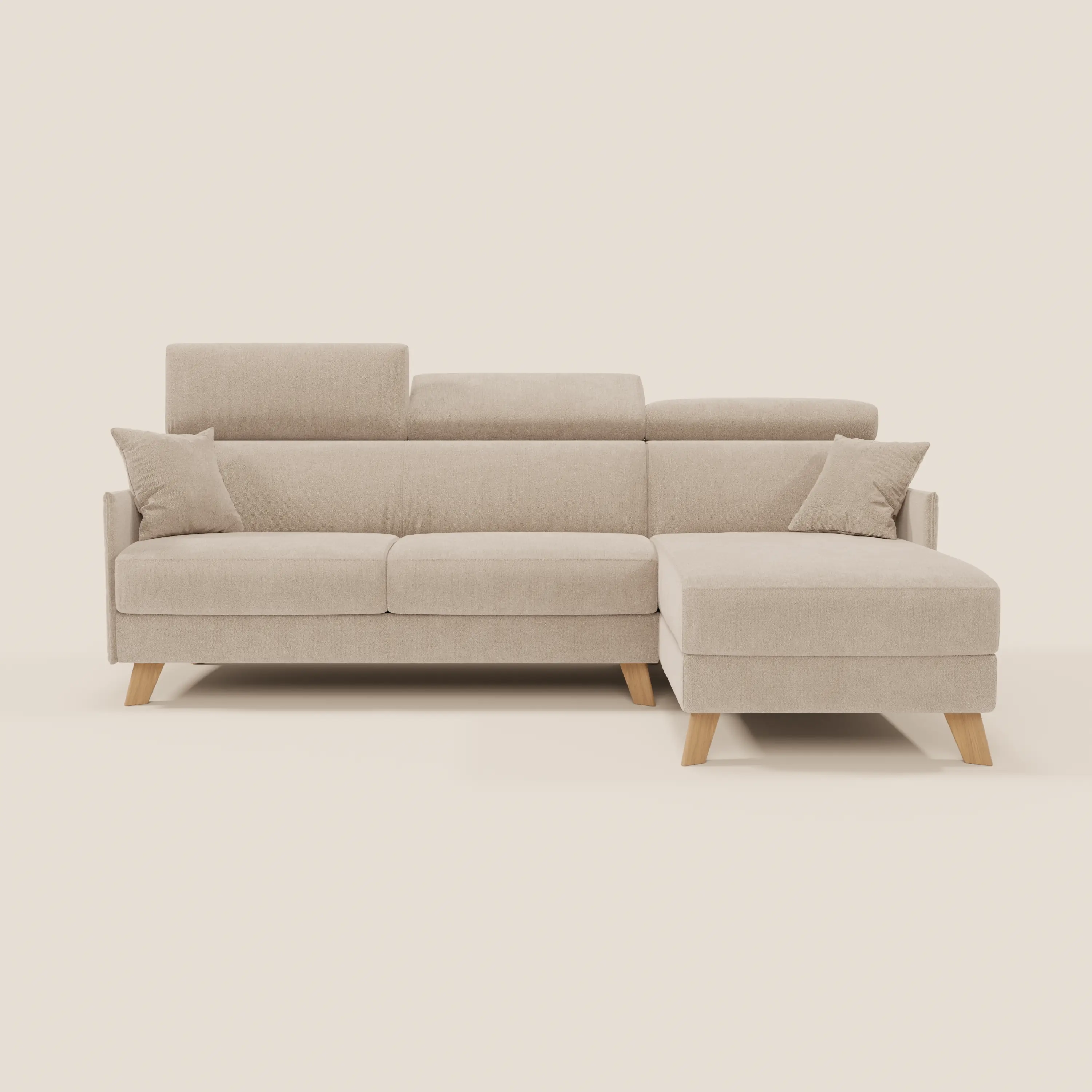 Sole Canapé d'angle convertible avec chaise longue avec coffre et têtières inclinables - tissu détachable T23 - Image 19