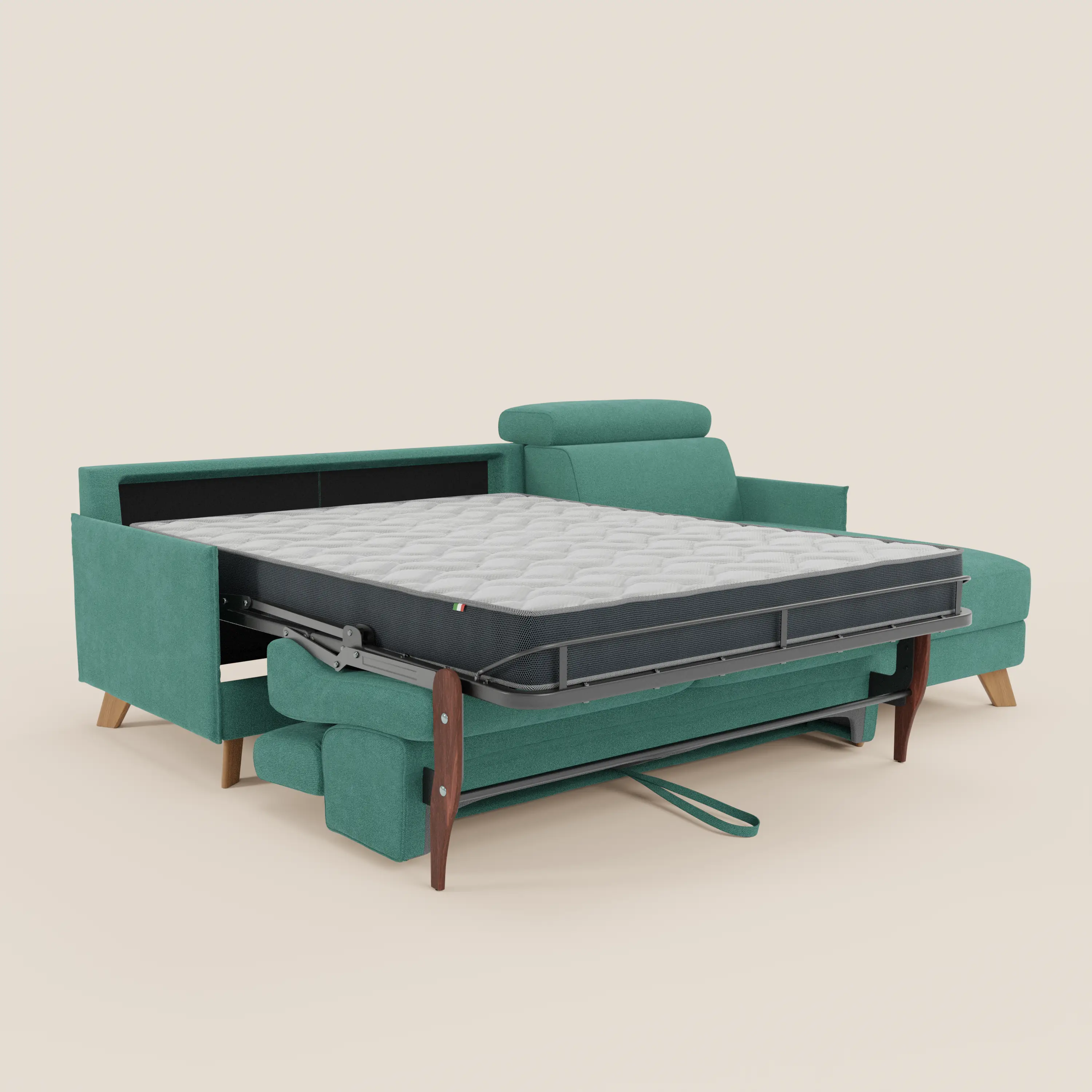 Sole Canapé d'angle convertible avec chaise longue avec coffre et têtières inclinables - tissu détachable T23 - Image 195
