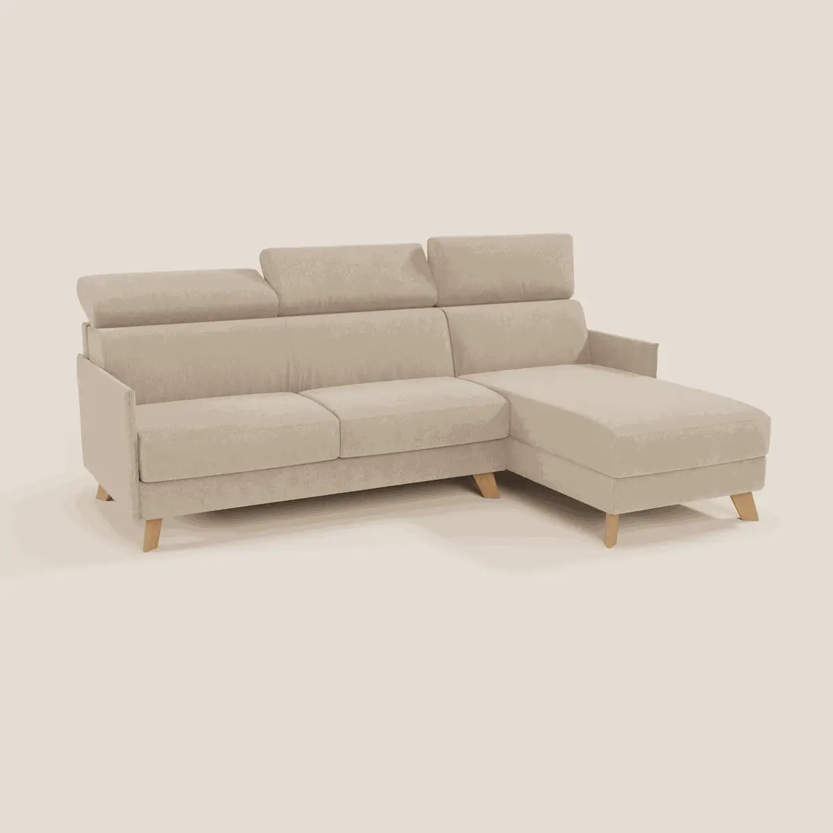 Sole Canapé d'angle convertible avec chaise longue avec coffre et têtières inclinables - tissu détachable T23 - Image 20
