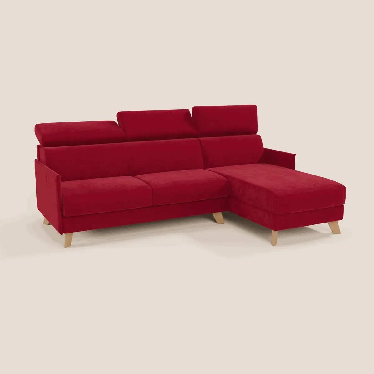 Sole Canapé d'angle convertible avec chaise longue avec coffre et têtières inclinables - tissu détachable T23 - Image 200