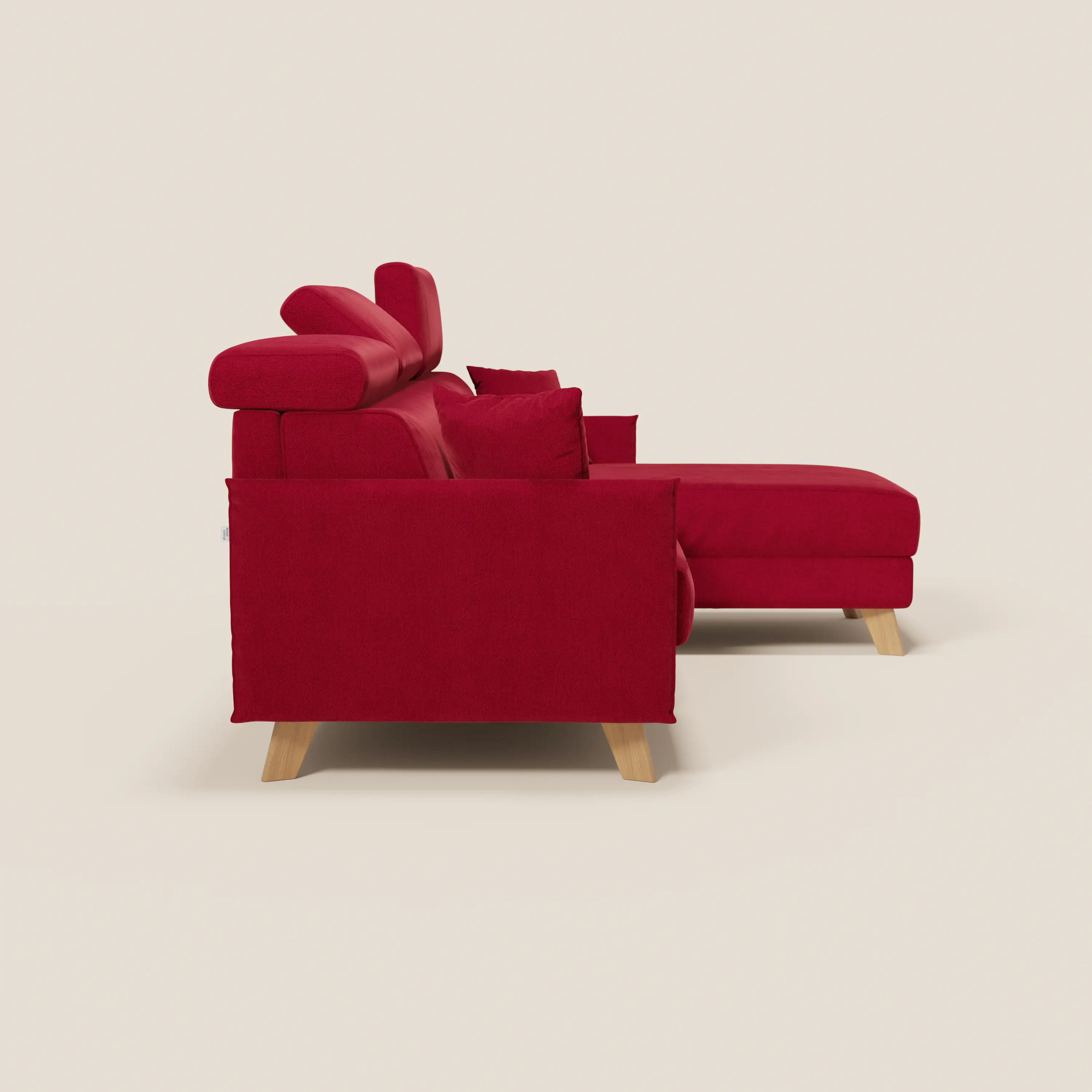 Sole Canapé d'angle convertible avec chaise longue avec coffre et têtières inclinables - tissu détachable T23 - Image 206