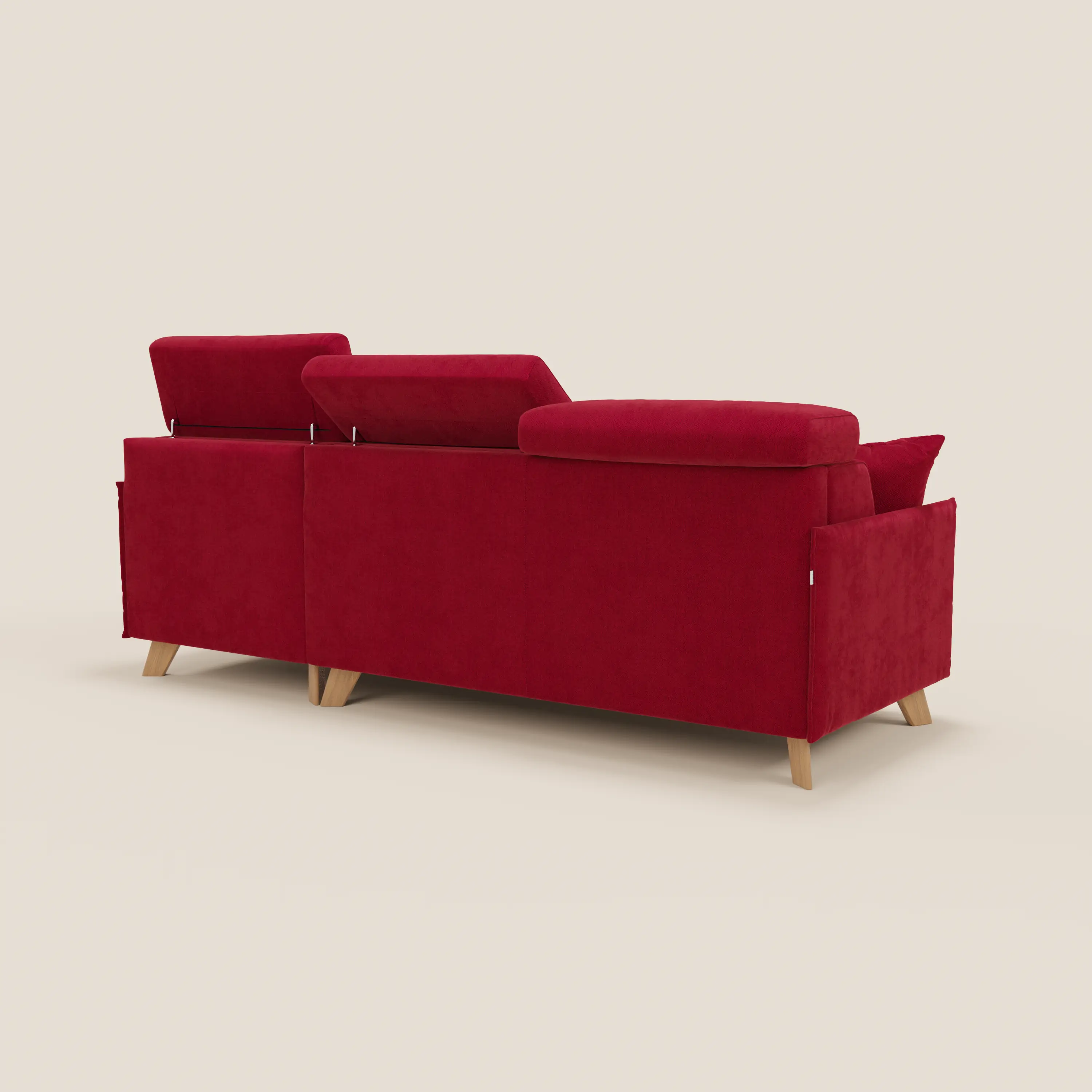 Sole Canapé d'angle convertible avec chaise longue avec coffre et têtières inclinables - tissu détachable T23 - Image 209