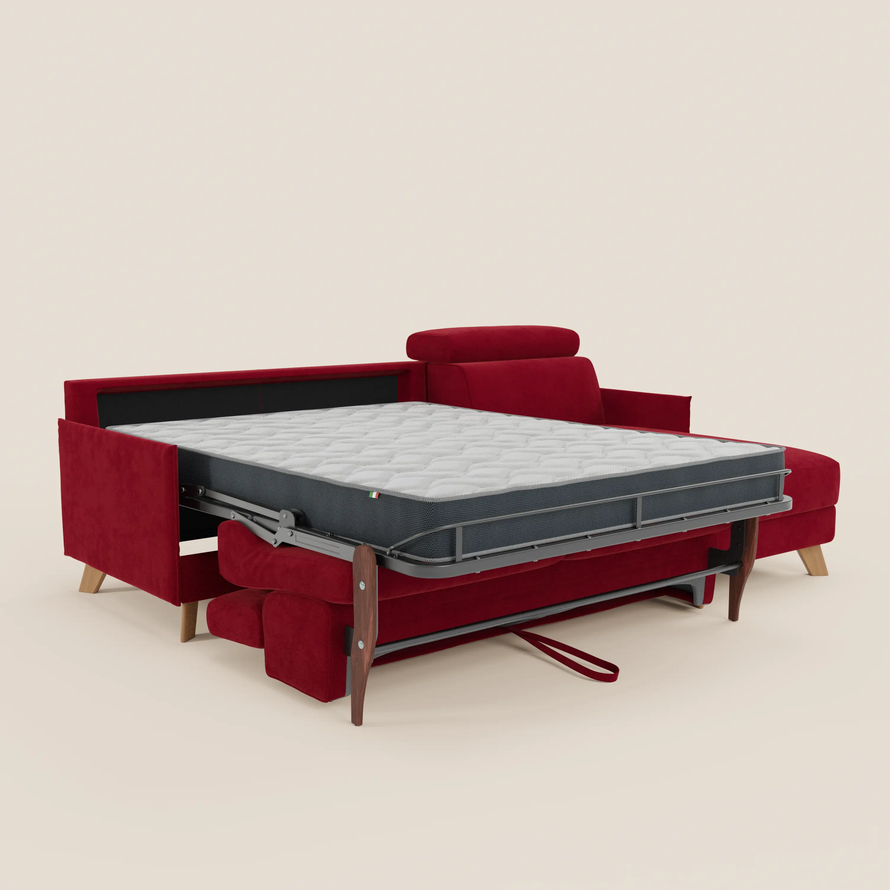 Sole Canapé d'angle convertible avec chaise longue avec coffre et têtières inclinables - tissu détachable T23 - Image 210