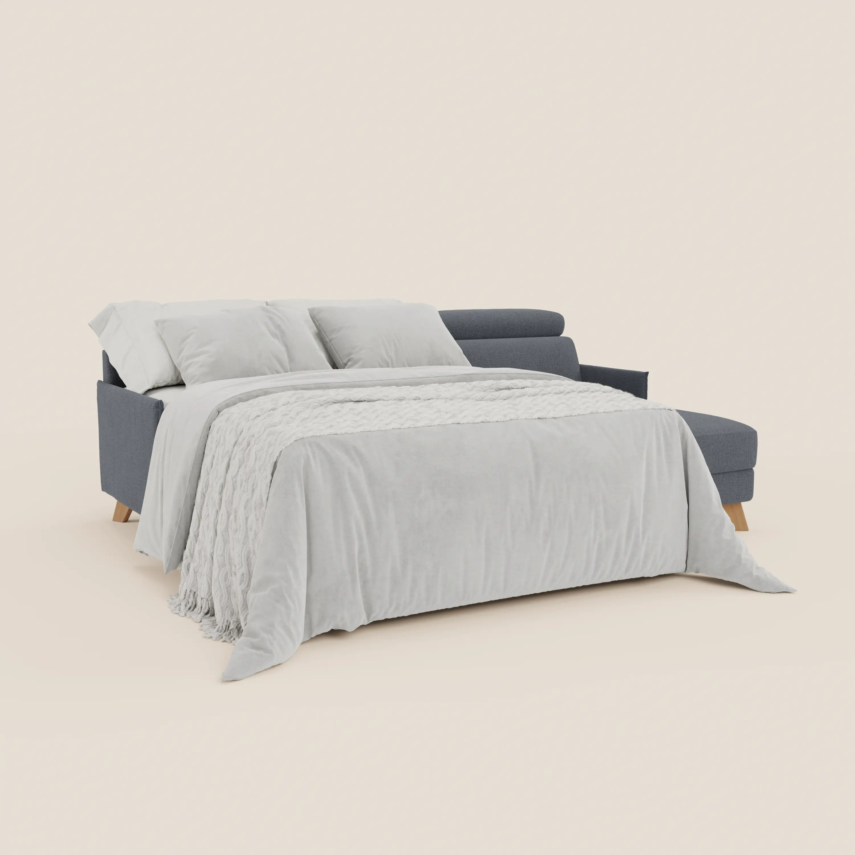 Sole Canapé d'angle convertible avec chaise longue avec coffre et têtières inclinables - tissu détachable T23 - Image 218