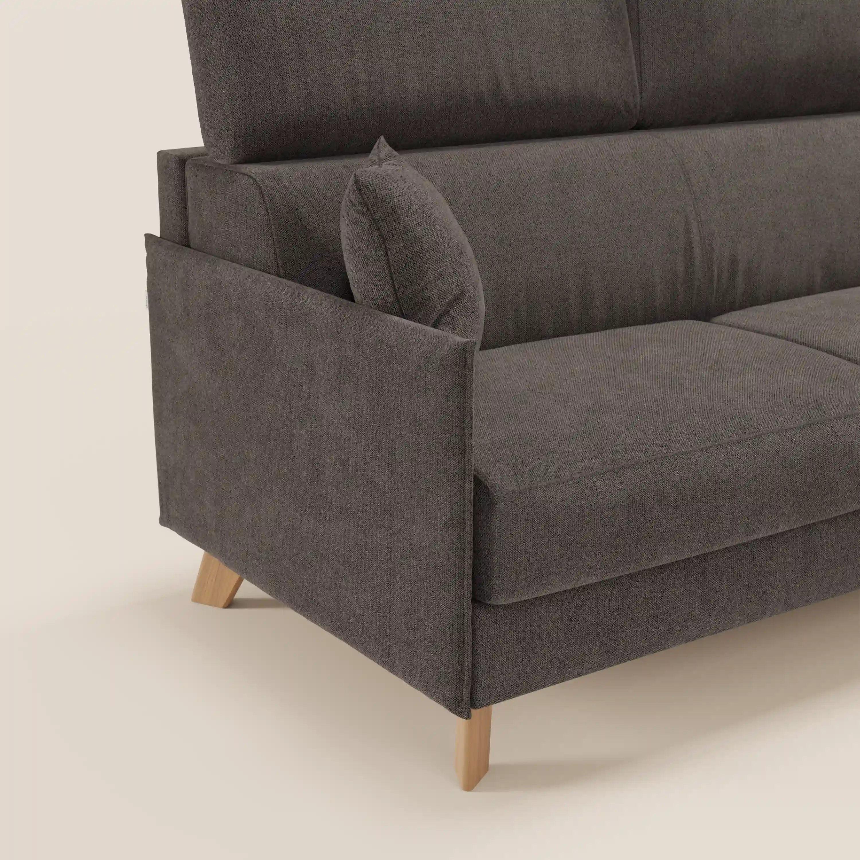 Sole Canapé d'angle convertible avec chaise longue avec coffre et têtières inclinables - tissu détachable T23 - Image 234