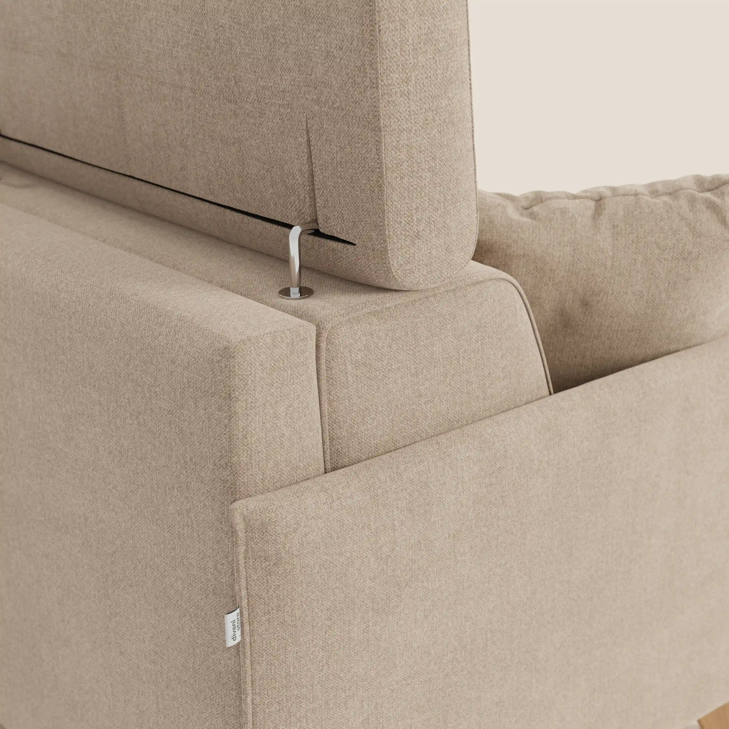 Sole Canapé d'angle convertible avec chaise longue avec coffre et têtières inclinables - tissu détachable T23 - Image 26