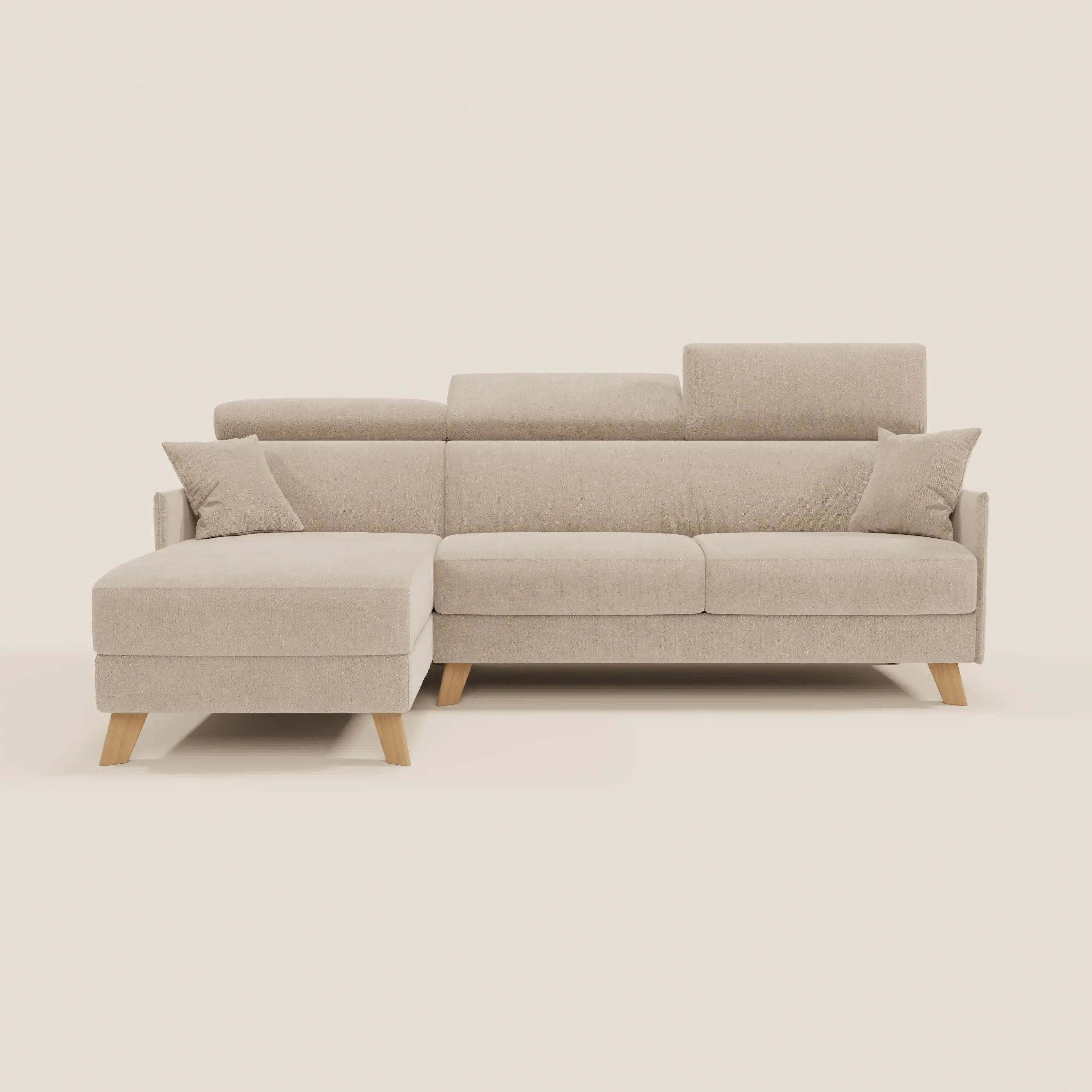 Sole Canapé d'angle convertible avec chaise longue avec coffre et têtières inclinables - tissu détachable T23 - Image 31