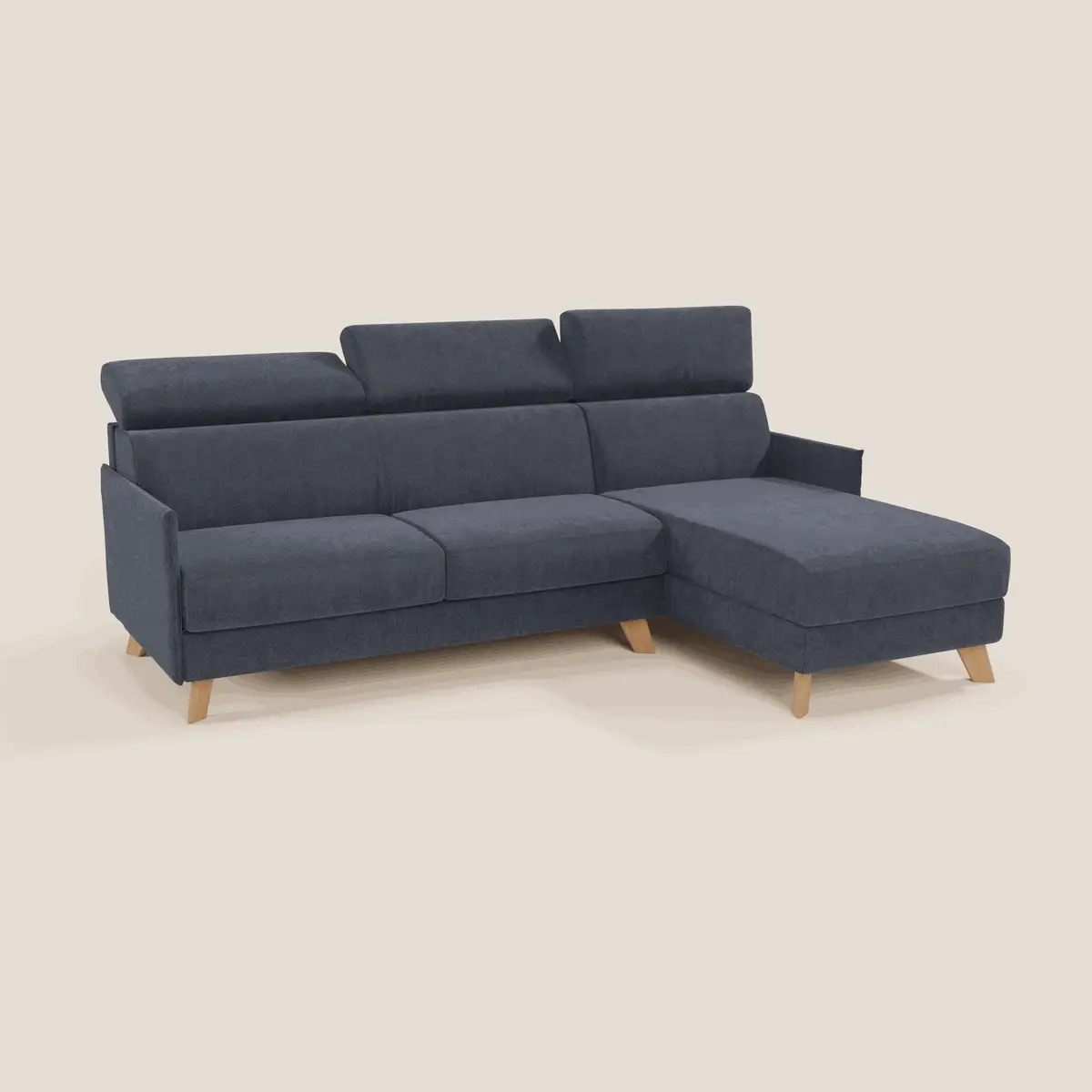 Sole Canapé d'angle convertible avec chaise longue avec coffre et têtières inclinables - tissu détachable T23 - Image 35