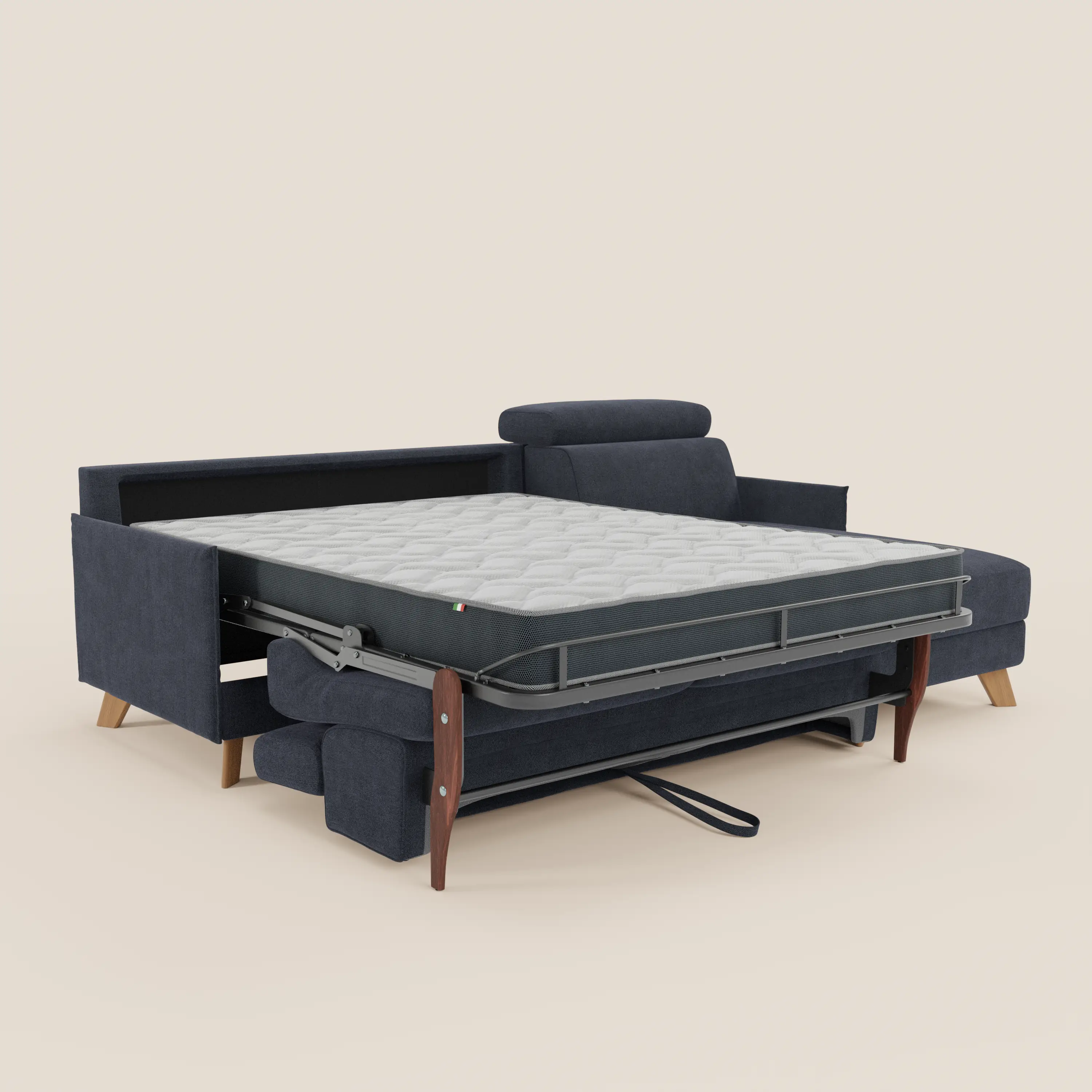 Sole Canapé d'angle convertible avec chaise longue avec coffre et têtières inclinables - tissu détachable T23 - Image 45