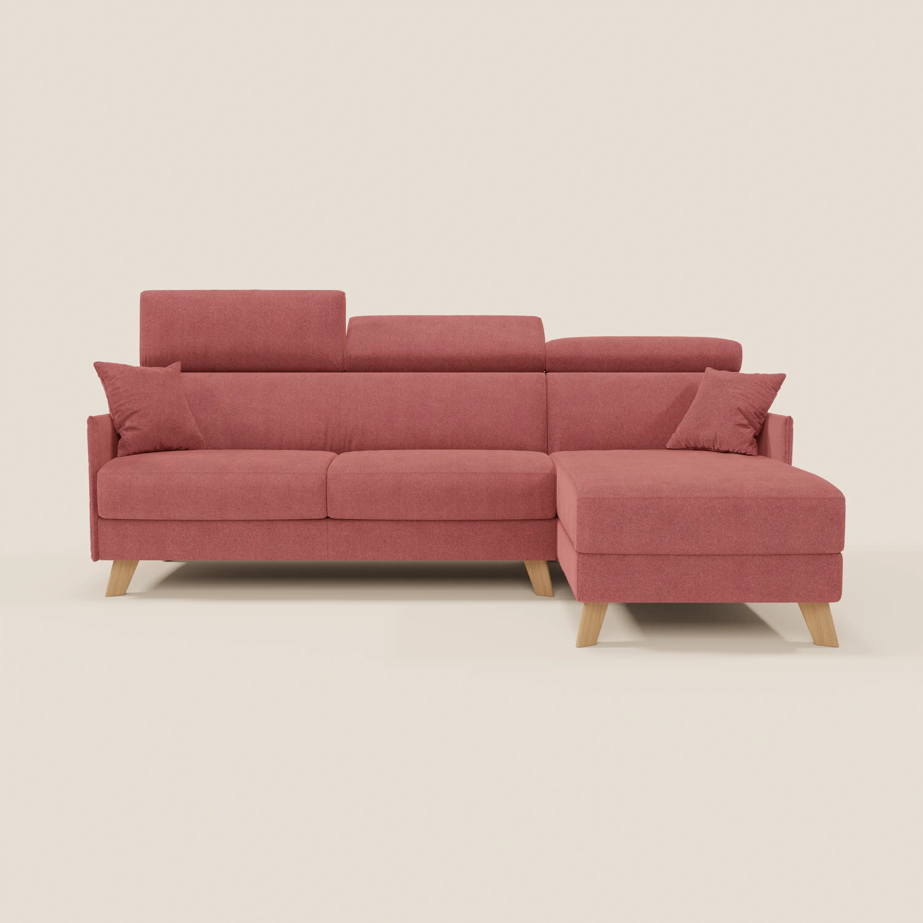 Sole Canapé d'angle convertible avec chaise longue avec coffre et têtières inclinables - tissu détachable T23 - Image 49
