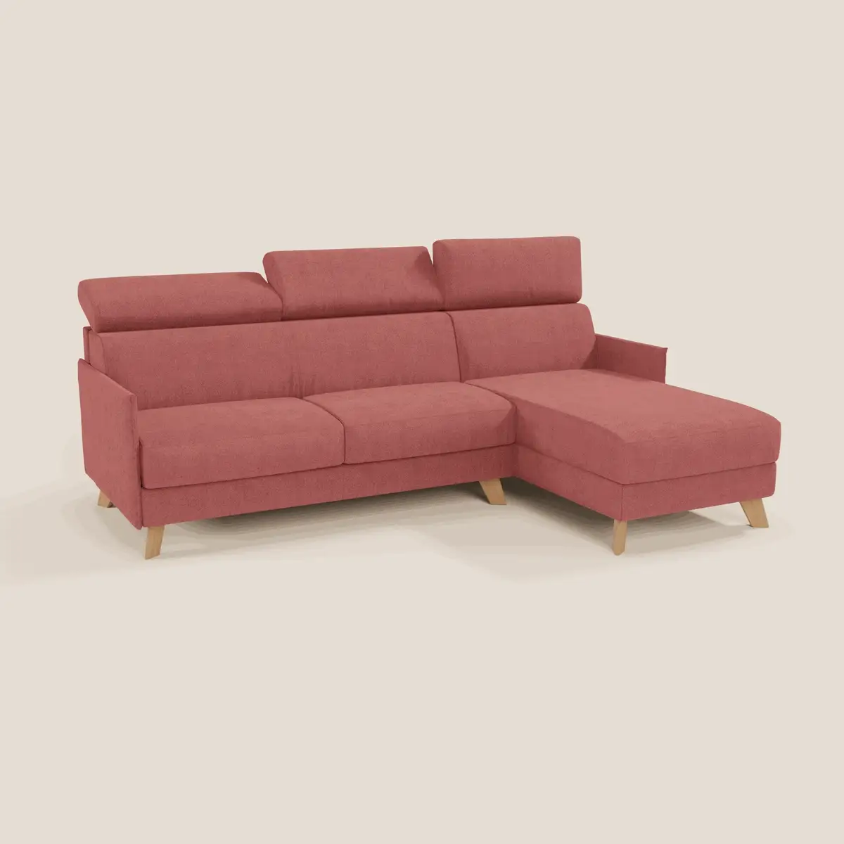 Sole Canapé d'angle convertible avec chaise longue avec coffre et têtières inclinables - tissu détachable T23 - Image 50