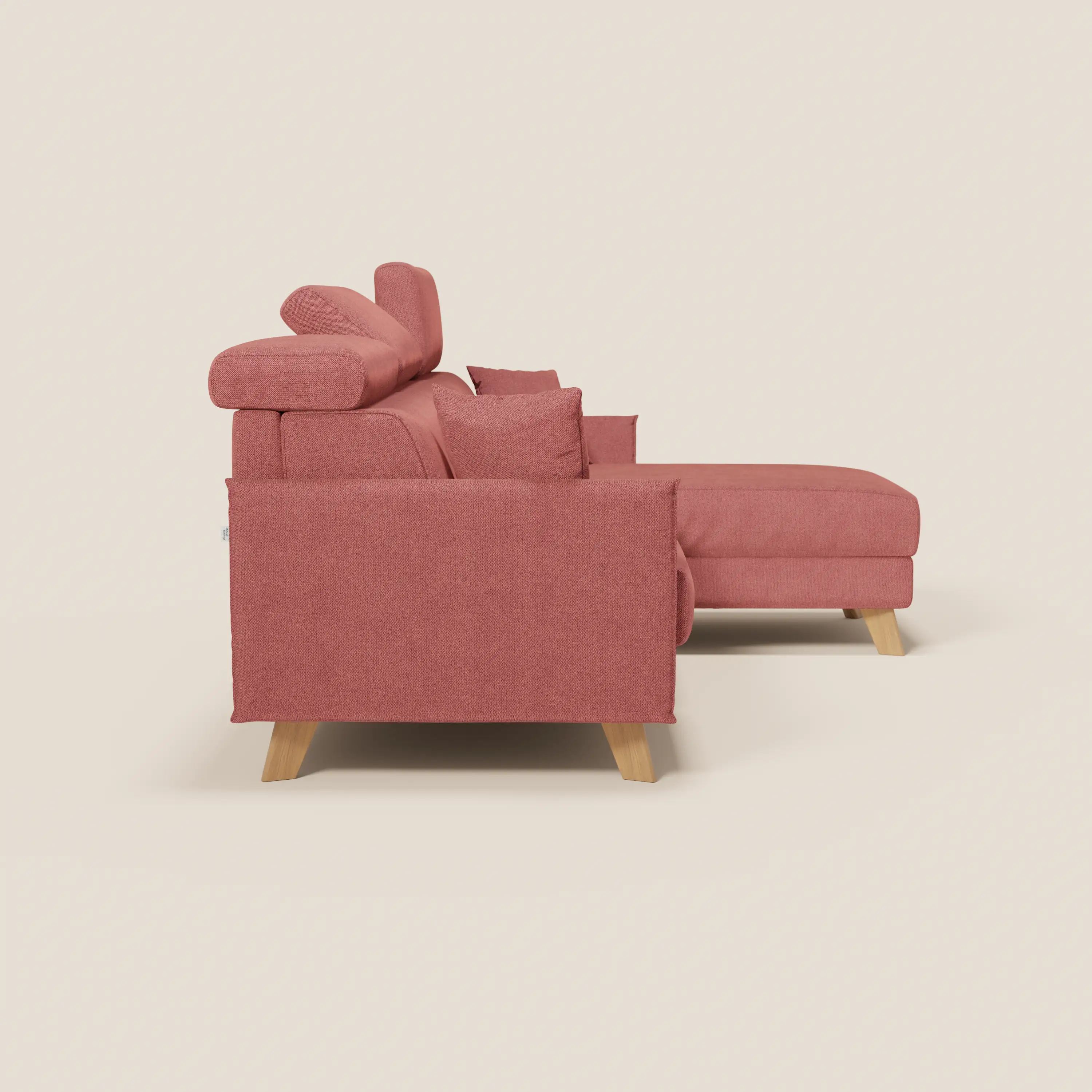 Sole Canapé d'angle convertible avec chaise longue avec coffre et têtières inclinables - tissu détachable T23 - Image 58