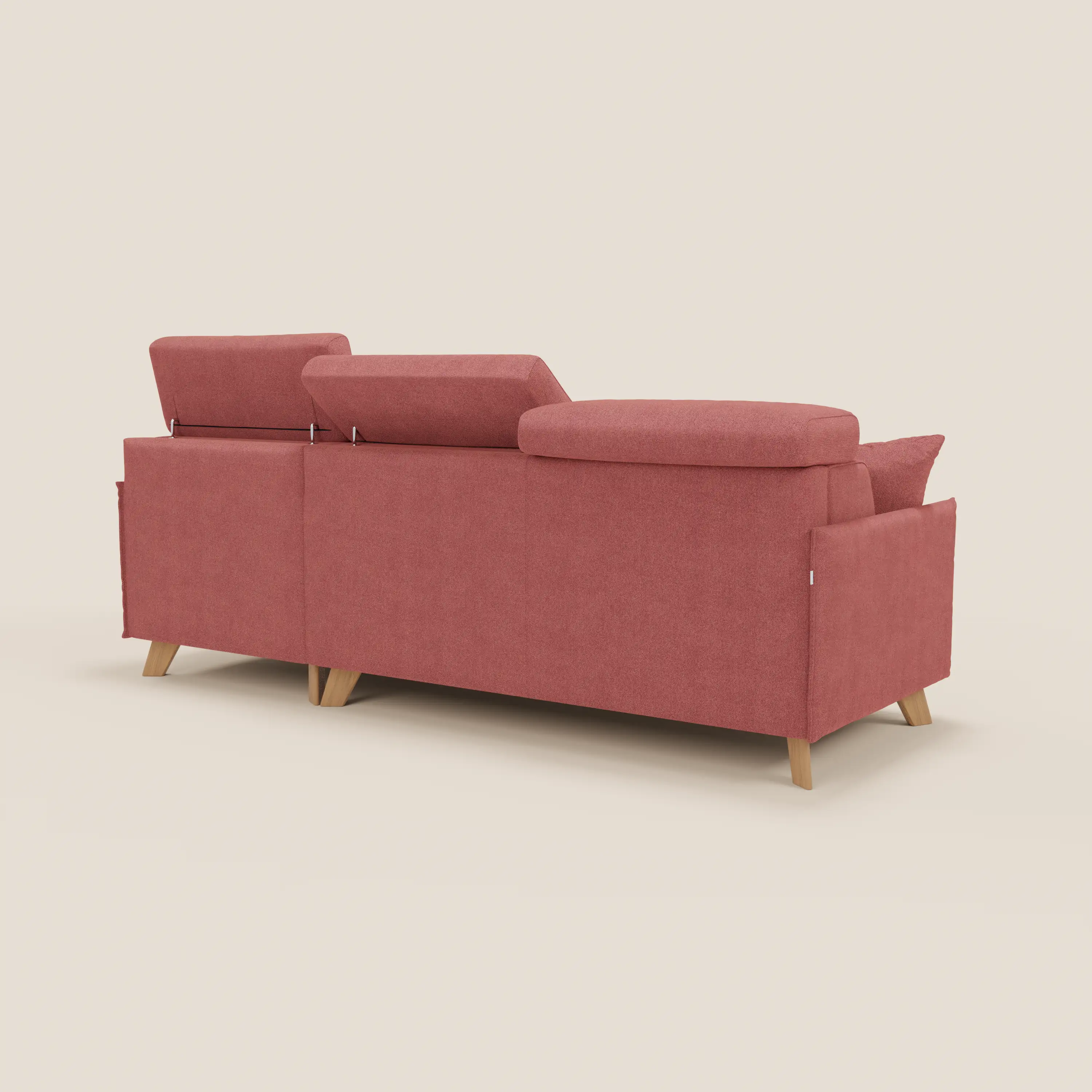 Sole Canapé d'angle convertible avec chaise longue avec coffre et têtières inclinables - tissu détachable T23 - Image 59