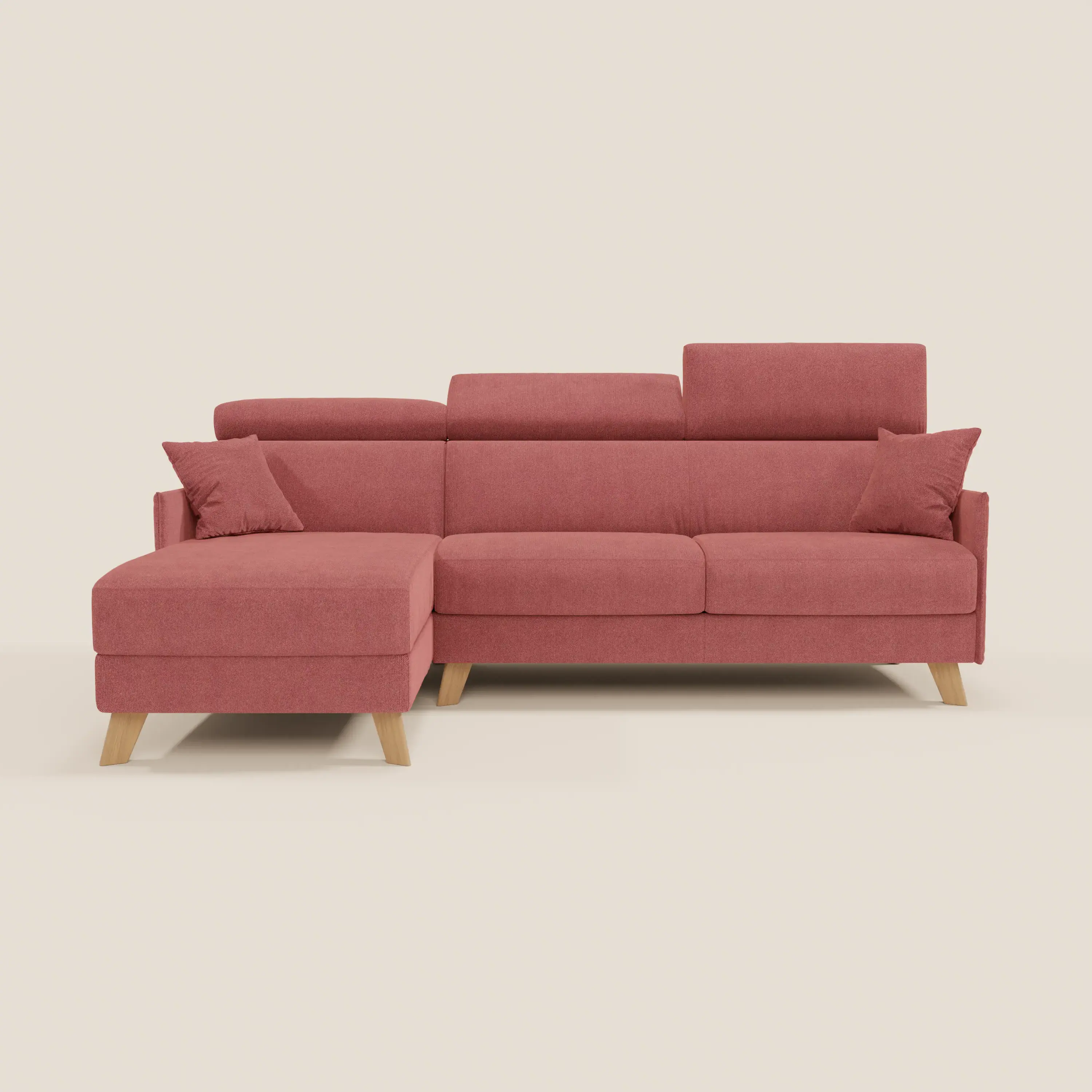 Sole Canapé d'angle convertible avec chaise longue avec coffre et têtières inclinables - tissu détachable T23 - Image 61