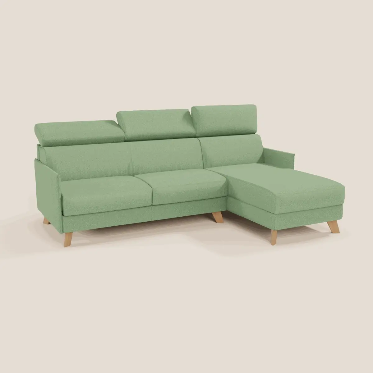 Sole Canapé d'angle convertible avec chaise longue avec coffre et têtières inclinables - tissu détachable T23 - Image 80