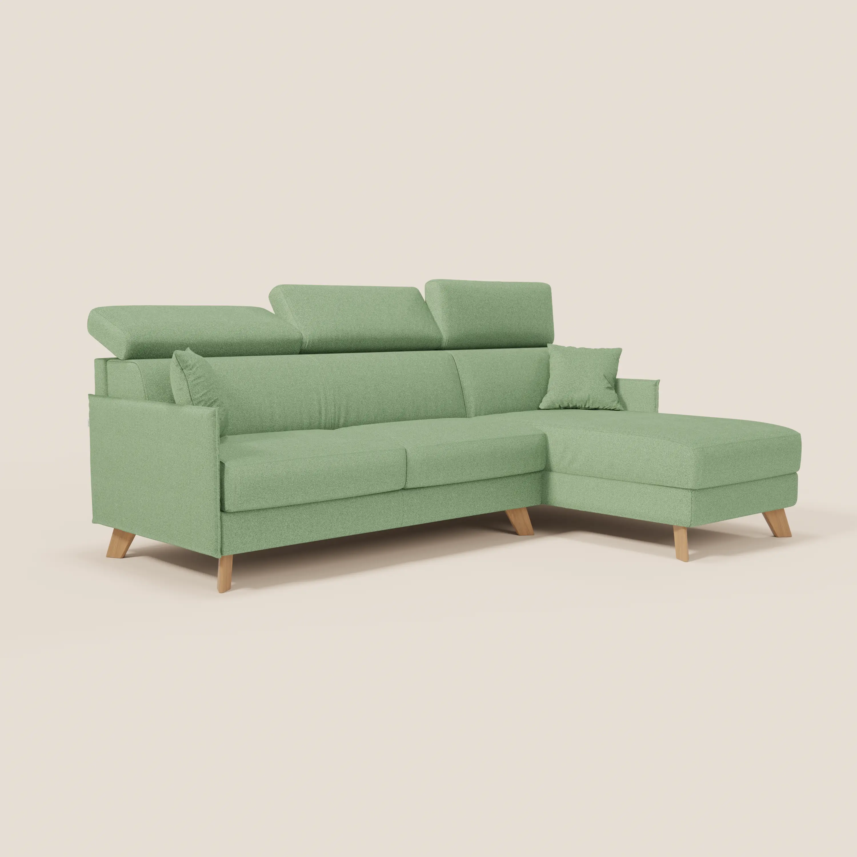 Sole Canapé d'angle convertible avec chaise longue avec coffre et têtières inclinables - tissu détachable T23 - Image 81