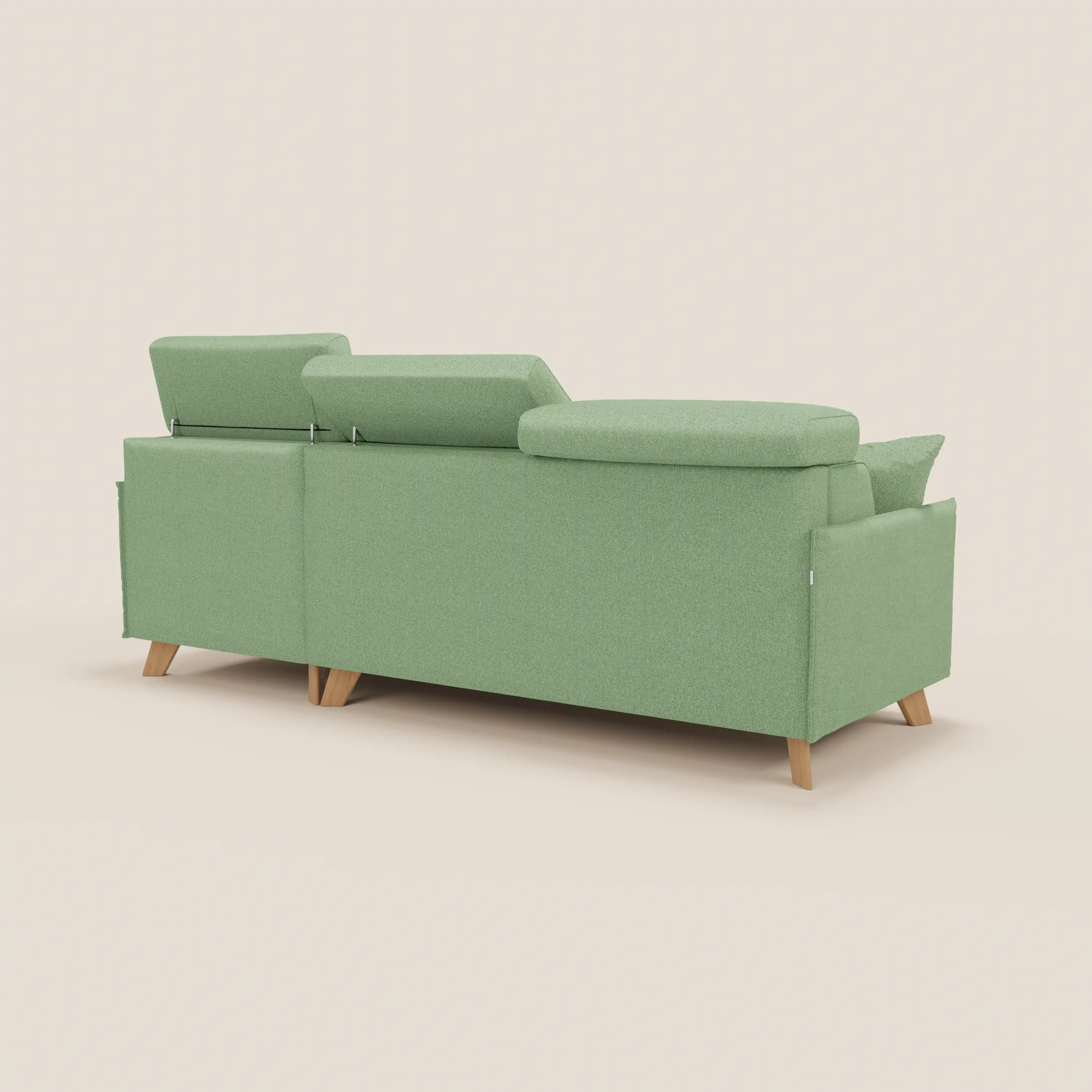 Sole Canapé d'angle convertible avec chaise longue avec coffre et têtières inclinables - tissu détachable T23 - Image 89