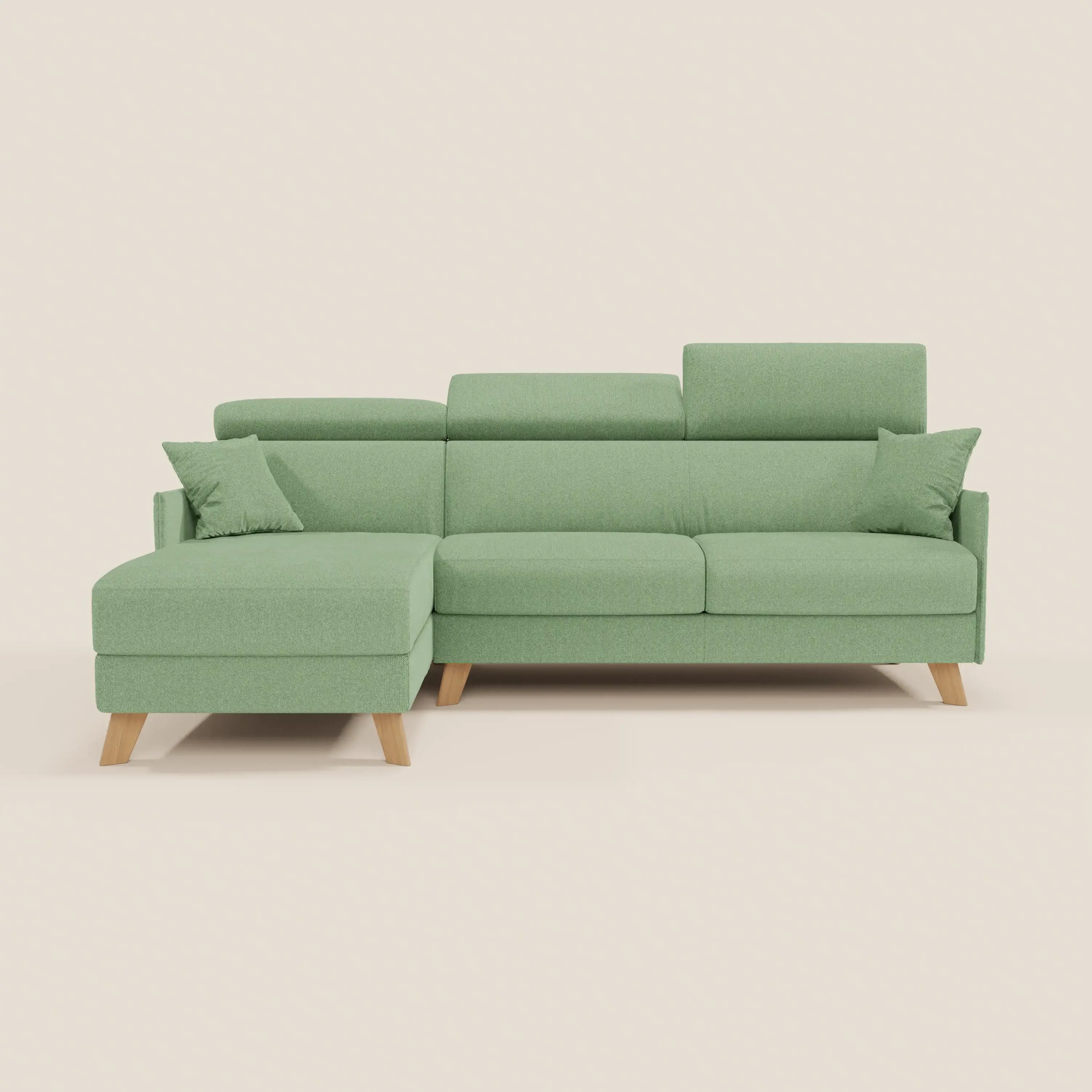 Sole Canapé d'angle convertible avec chaise longue avec coffre et têtières inclinables - tissu détachable T23 - Image 91