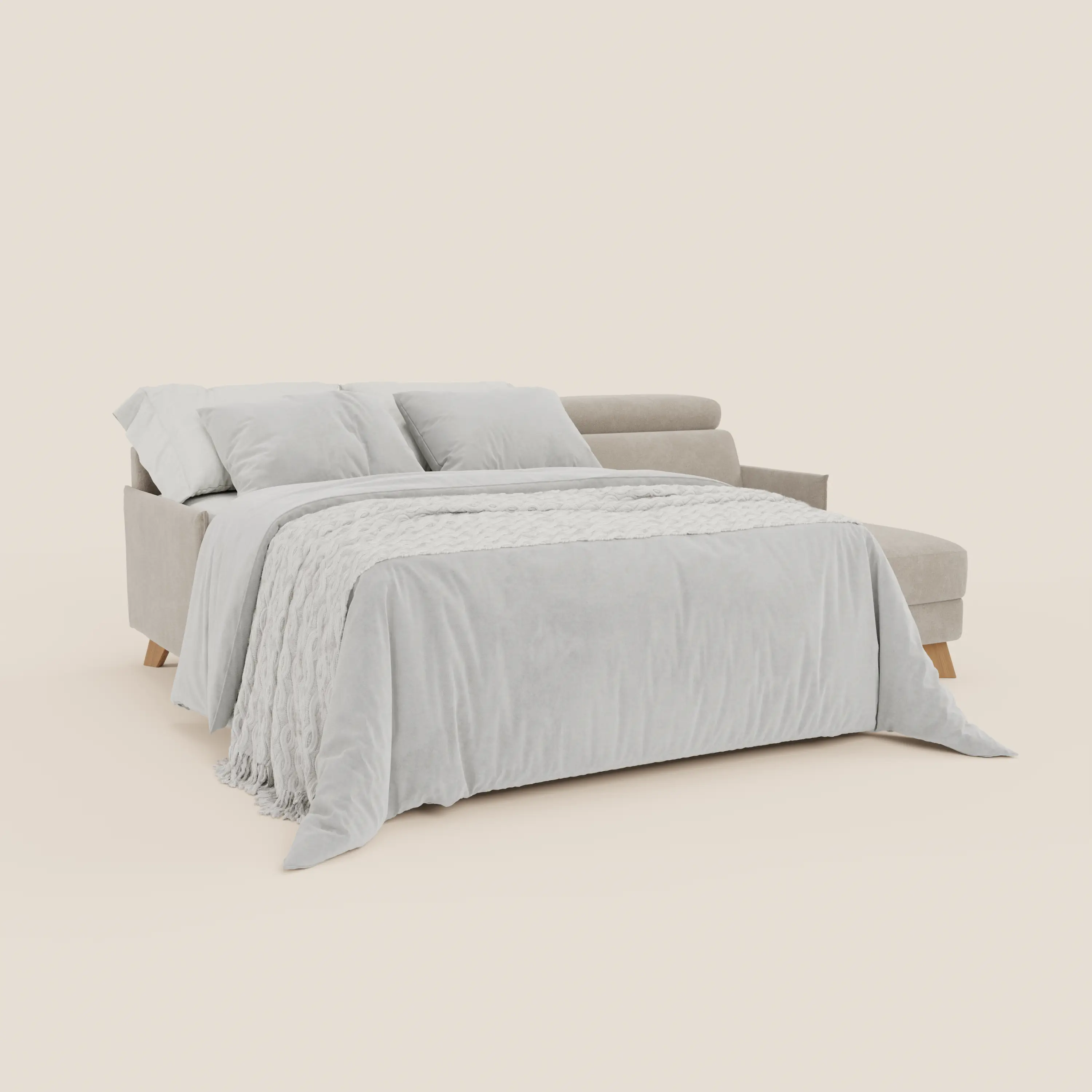 Sole Canapé d'angle convertible avec chaise longue avec coffre et têtières inclinables - tissu détachable T23 - Image 98