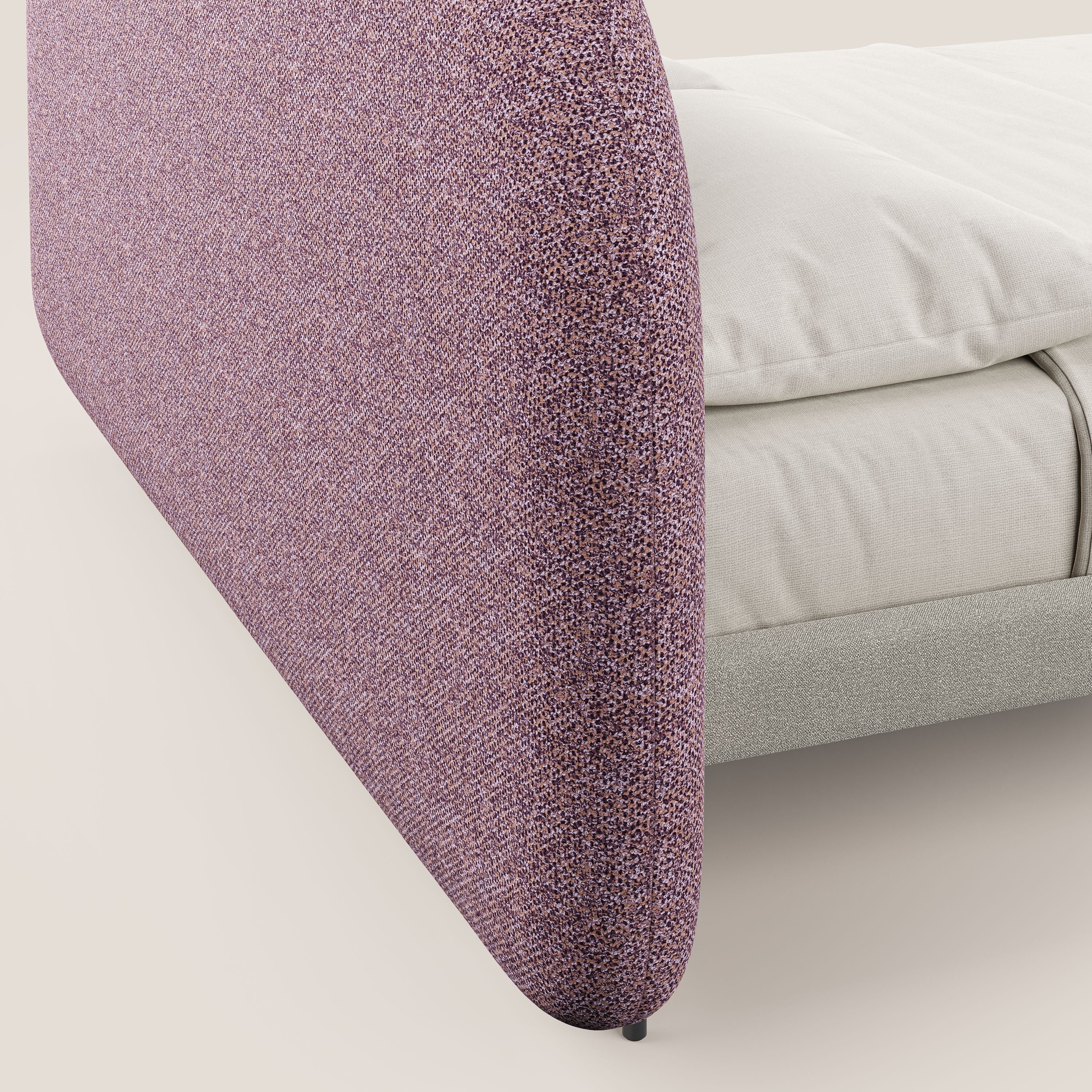 Soleil lit rembourré design avec pieds hauts en métal en bouclette détachable T12 violet - Image 6