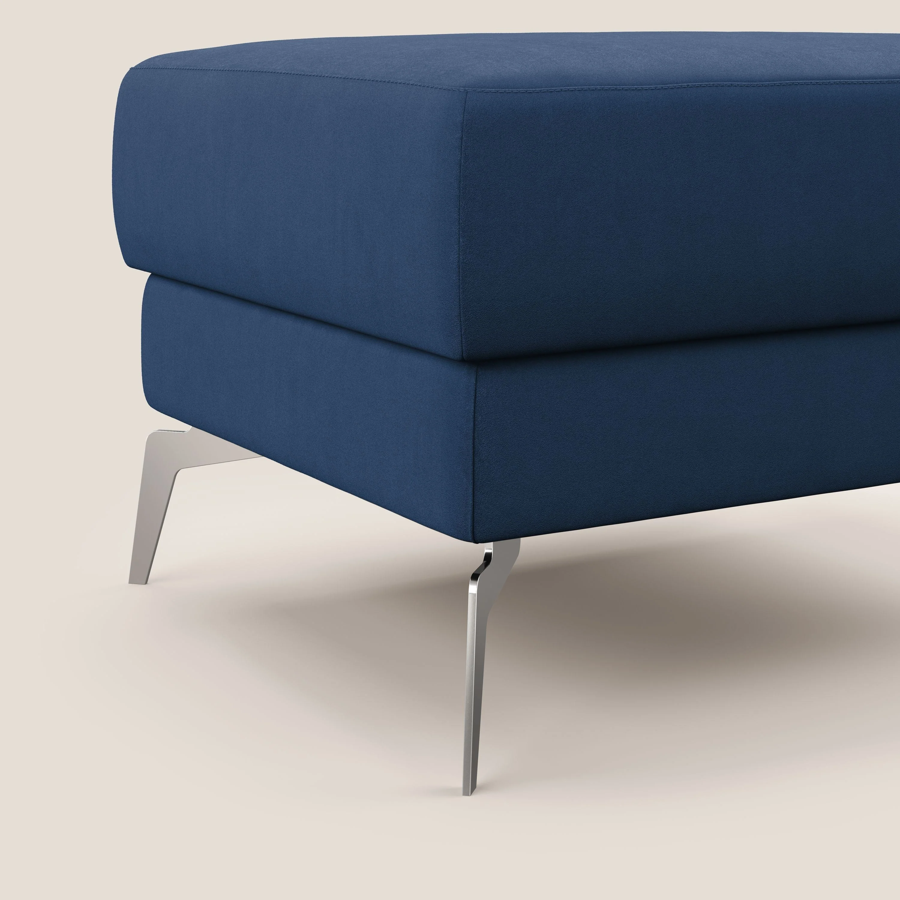 Star pouf avec pieds hauts en microfibre imperméable T11 bleu - Image 5