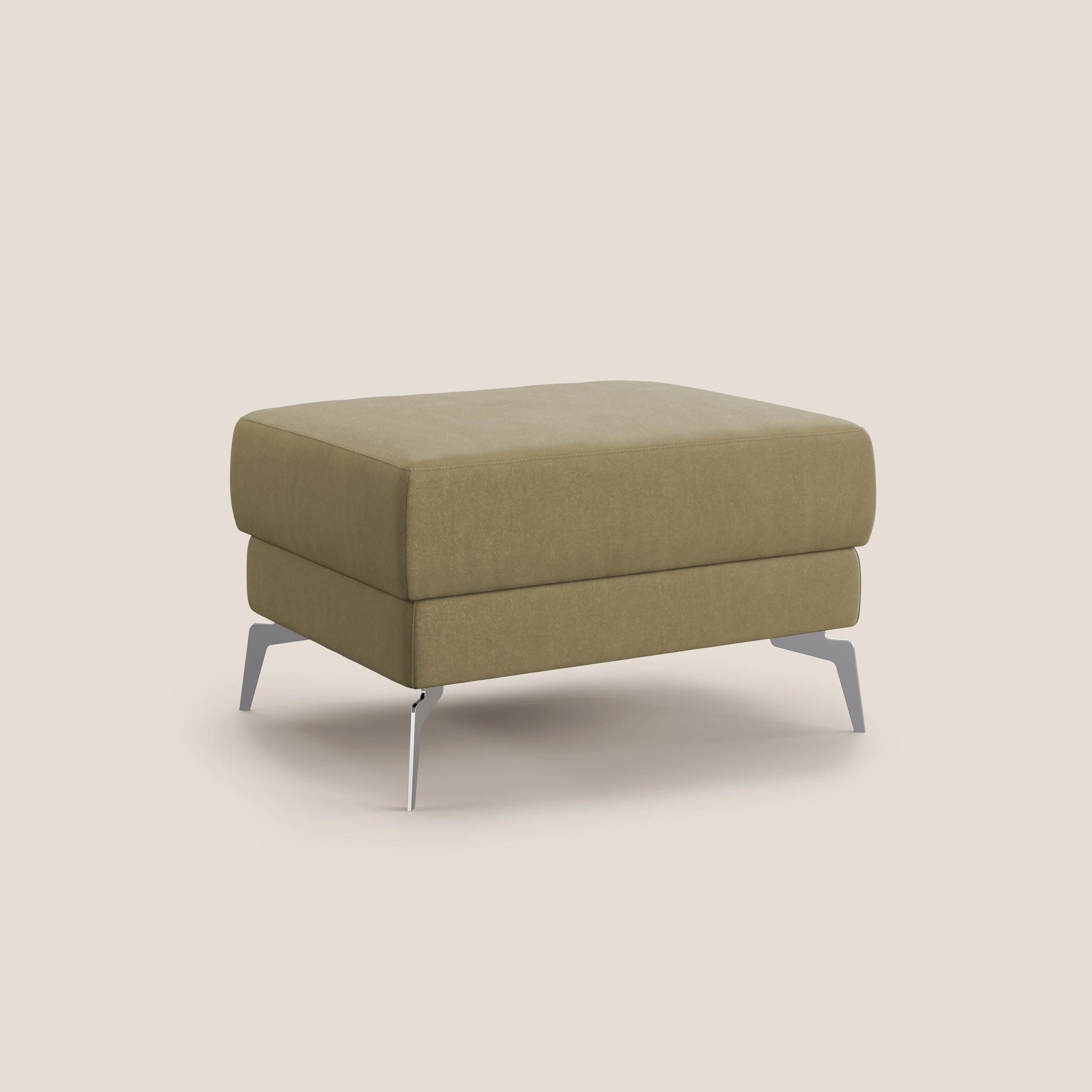 Star Pouf avec pieds hauts en microfibre imperméable T11 beige - Image 2