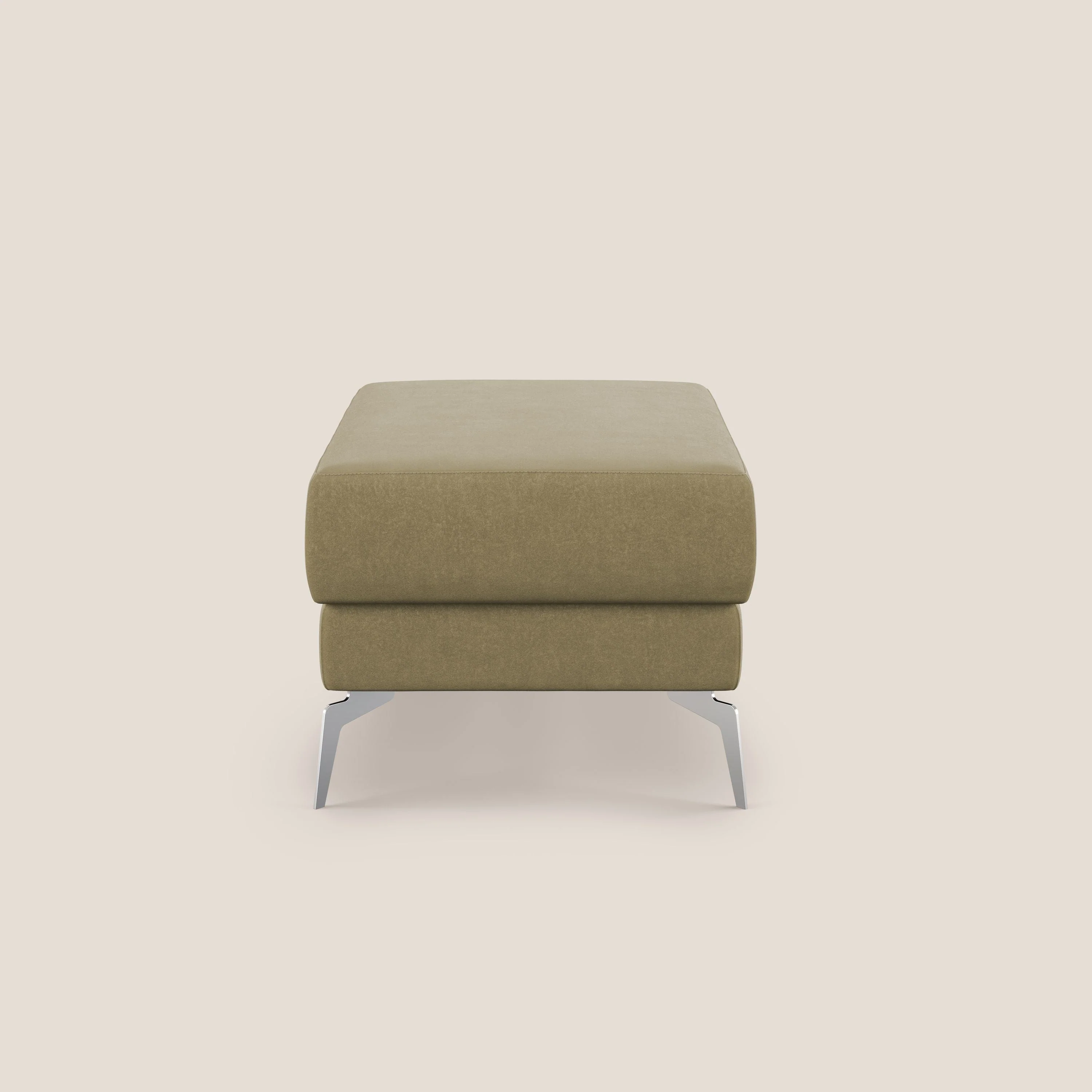 Star Pouf avec pieds hauts en microfibre imperméable T11 beige - Image 3