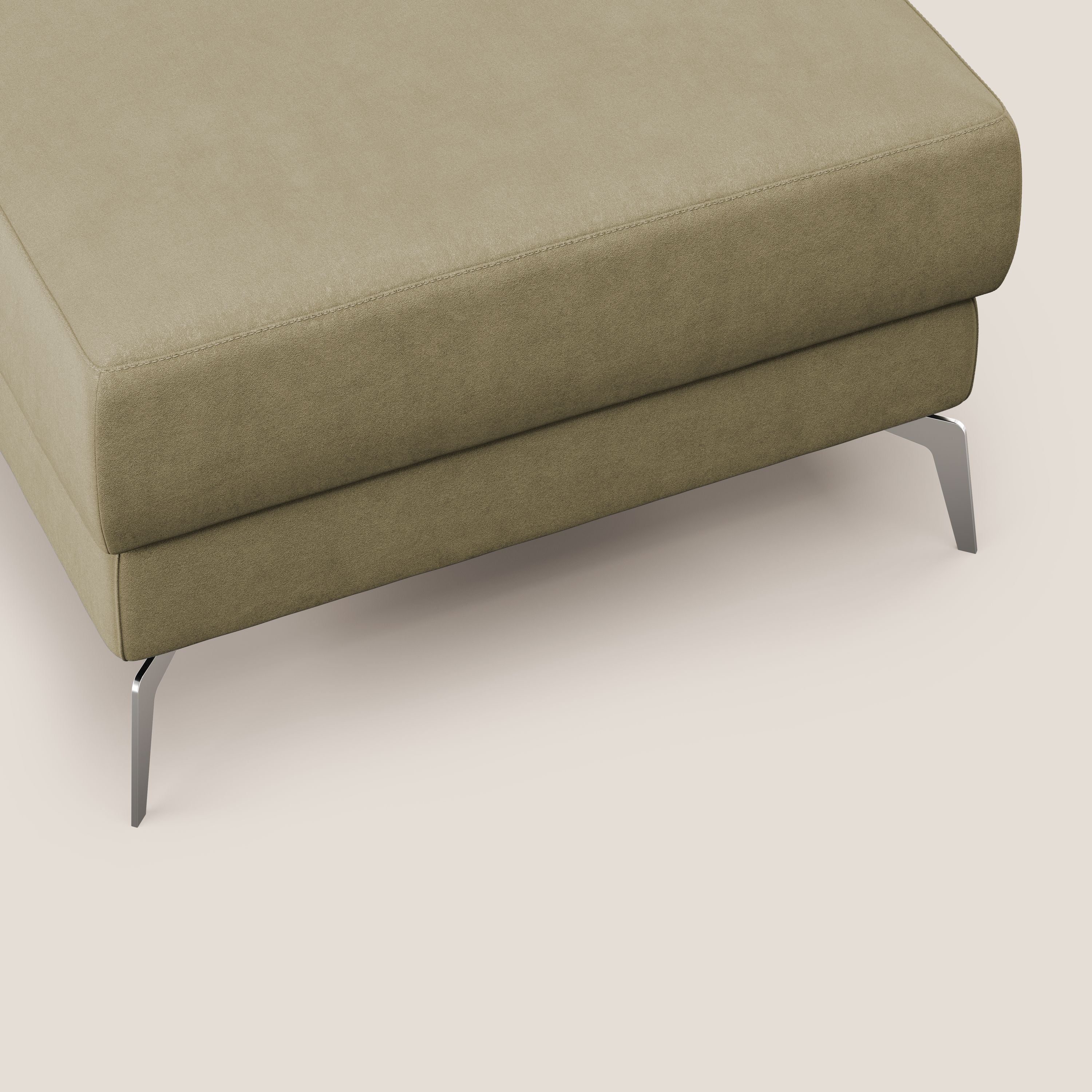 Star Pouf avec pieds hauts en microfibre imperméable T11 beige - Image 6