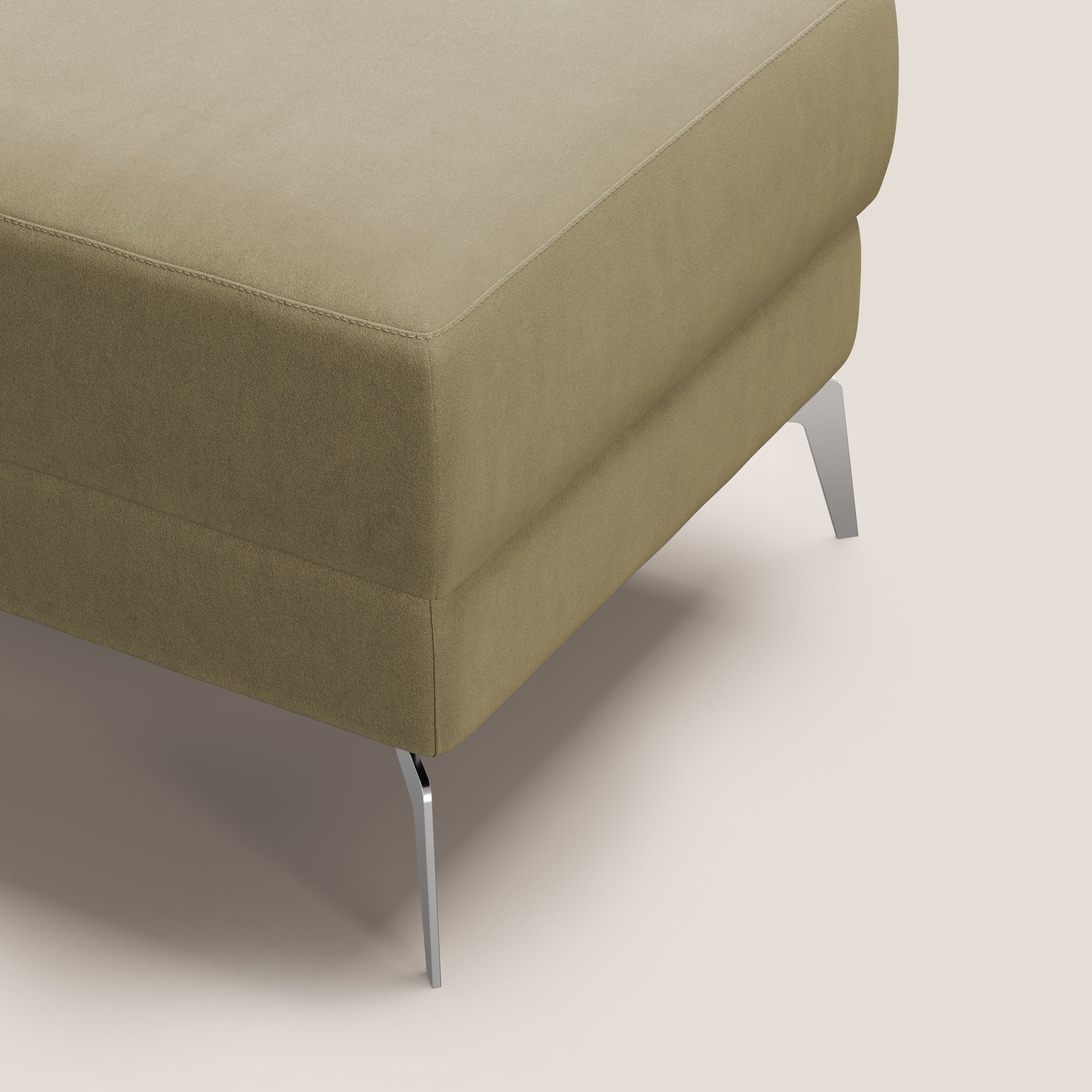 Star Pouf avec pieds hauts en microfibre imperméable T11 beige - Image 7