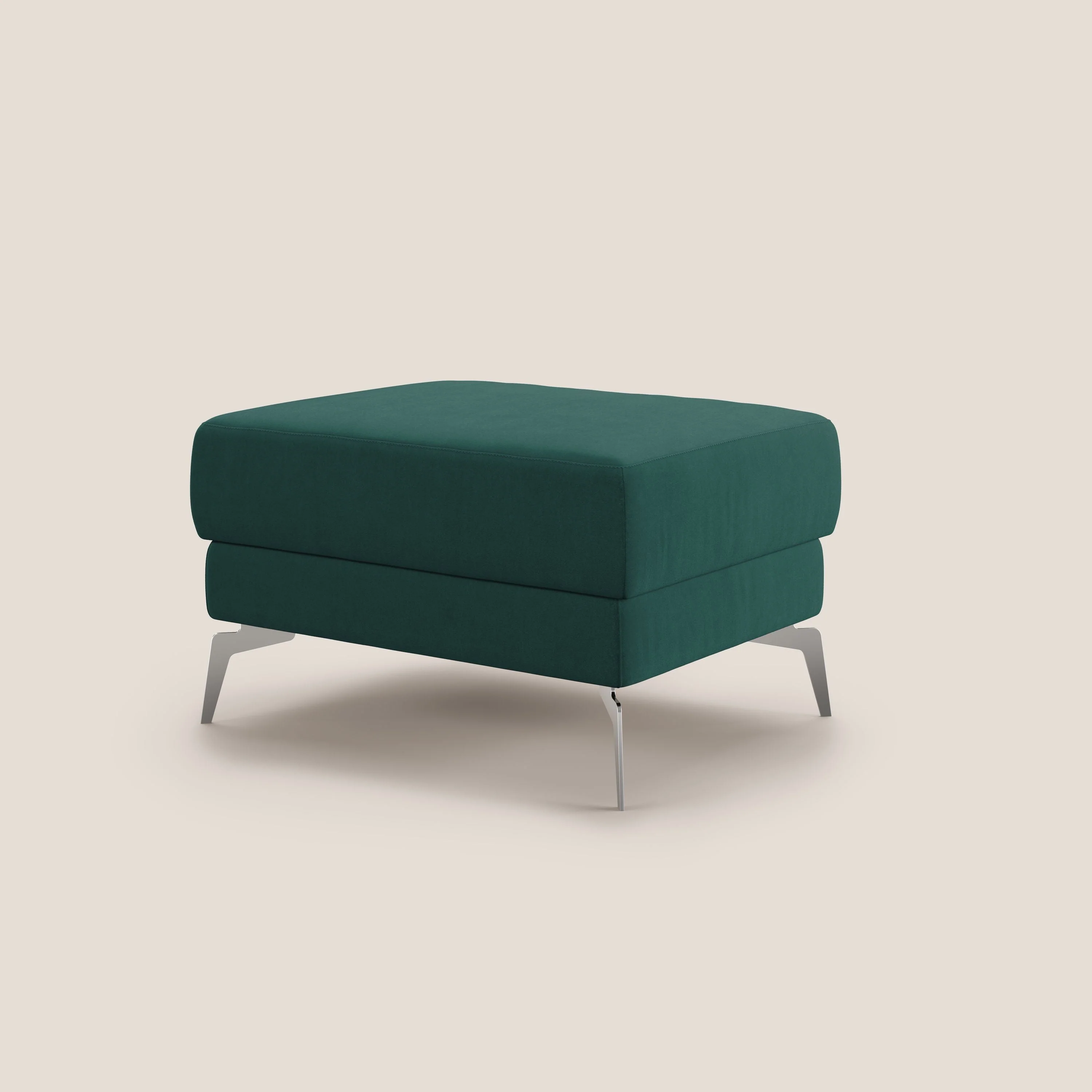 Star Pouf avec pieds hauts en microfibre imperméable T11 bleu canard - Image 4