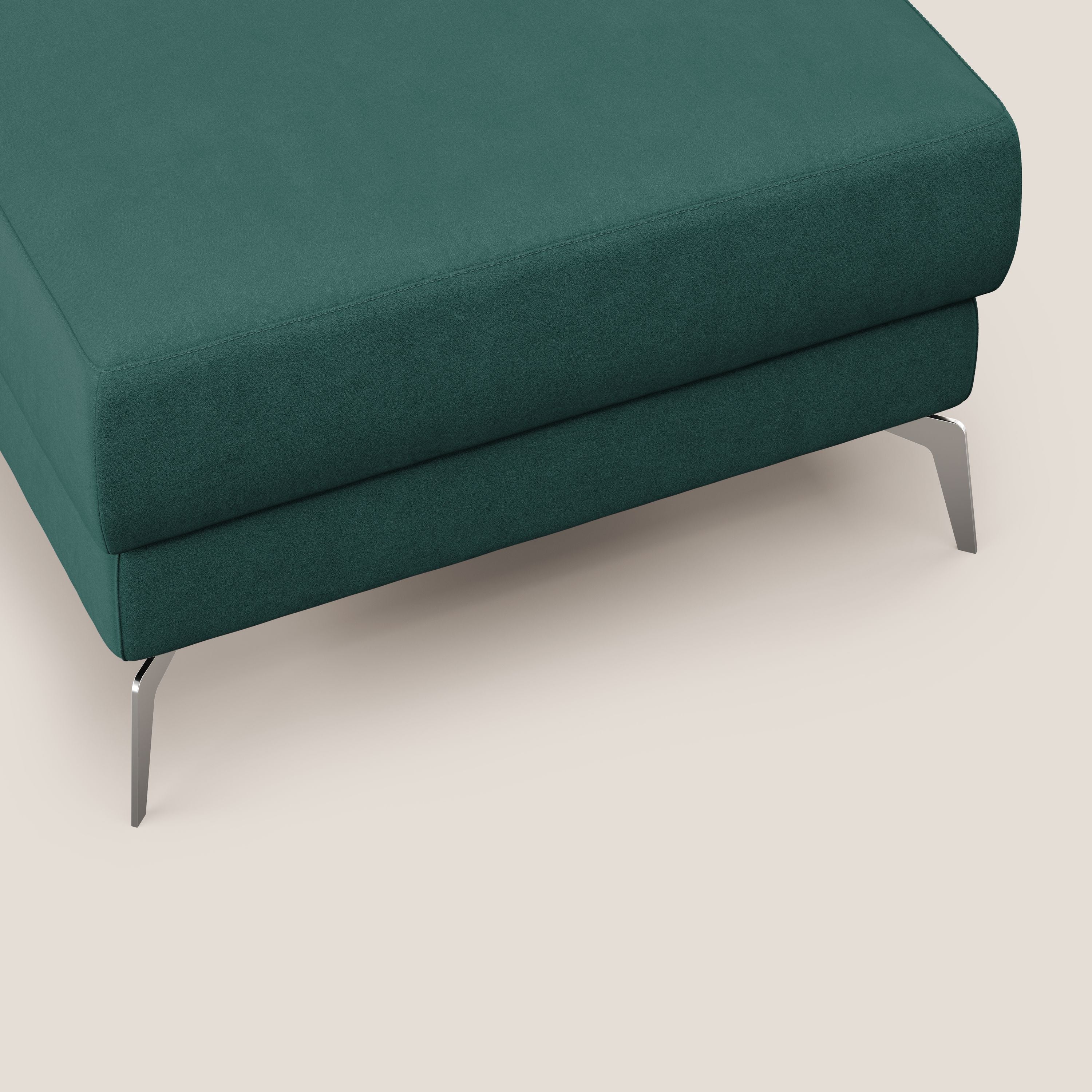 Star Pouf avec pieds hauts en microfibre imperméable T11 bleu canard - Image 6