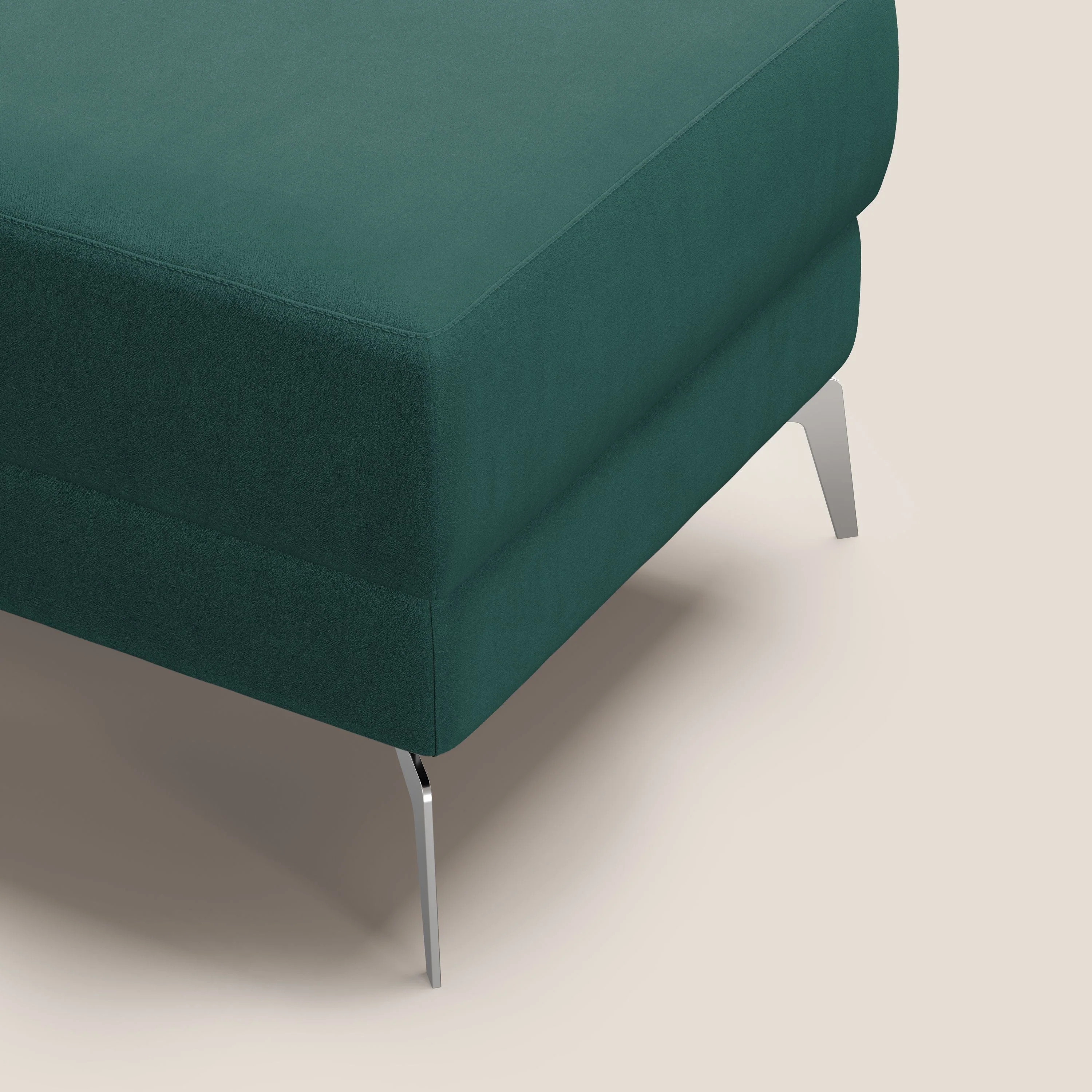 Star Pouf avec pieds hauts en microfibre imperméable T11 bleu canard - Image 7