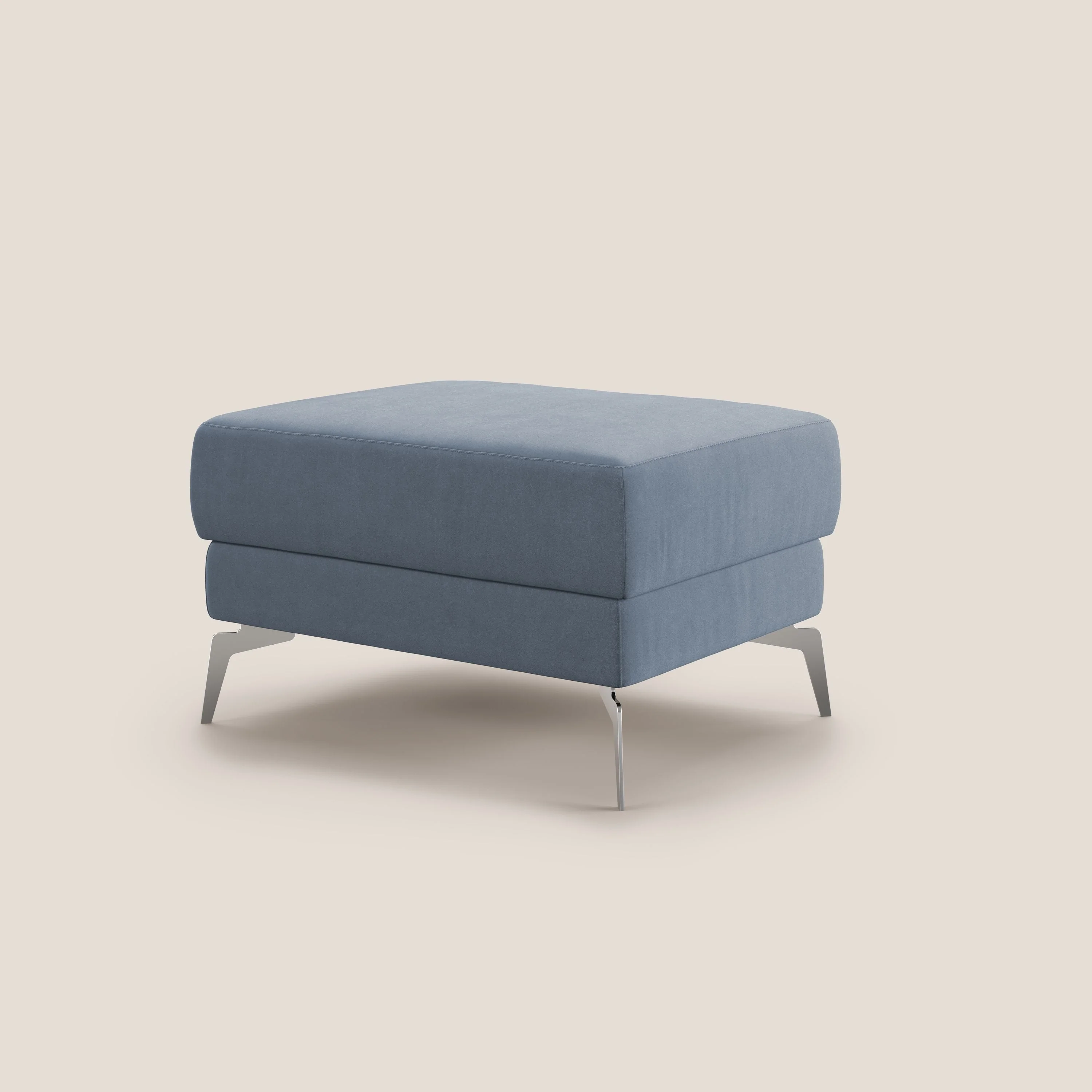 Star Pouf avec pieds hauts en microfibre imperméable T11 bleu pastel - Image 4